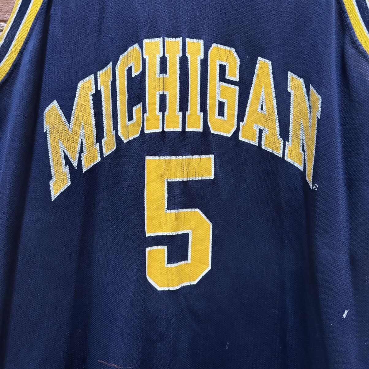 Champion × Vintage Vintage 90s Jalen Rose University of Michigan jersey Size US M / EU 48-50 / 2 - 2 Thumbnail