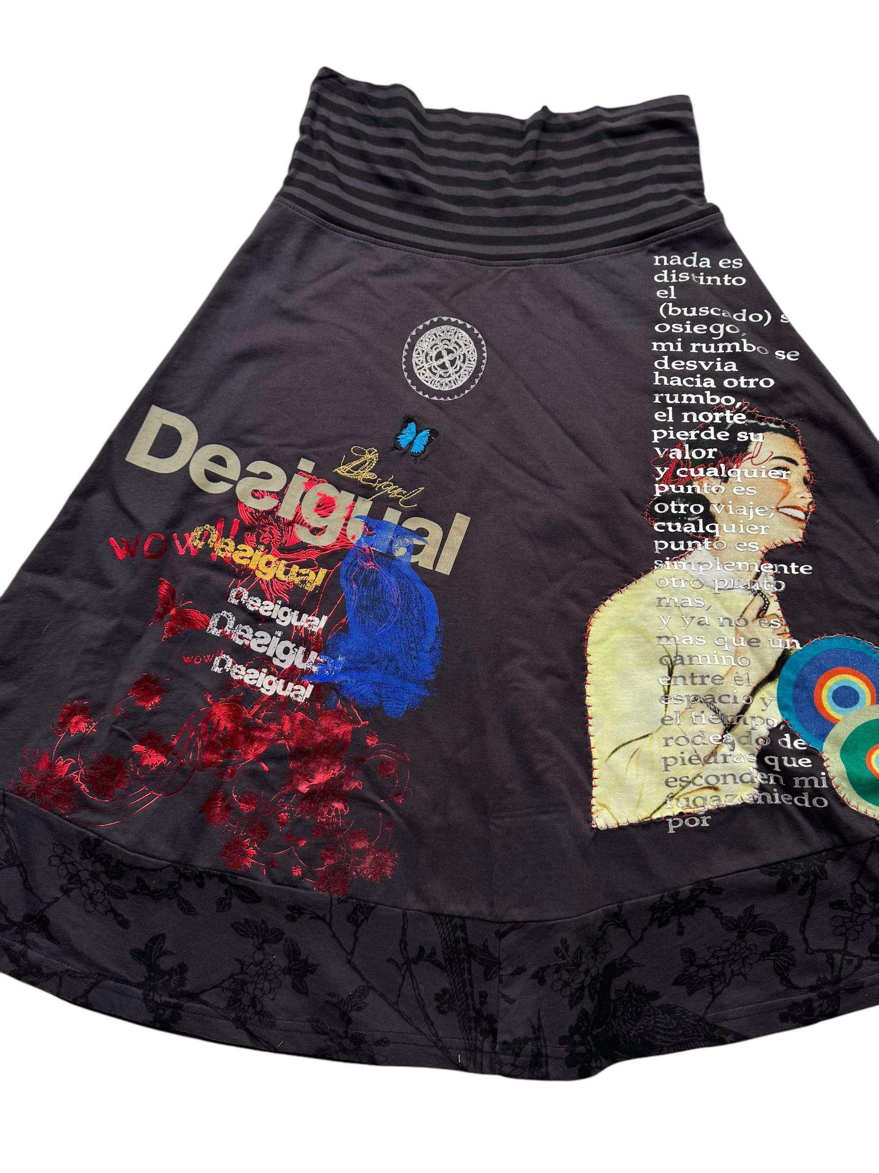 Desigual Desigual Flare Skirt With Printed W175(V9) Size 27" / US 4 / IT 40 - 2 Thumbnail
