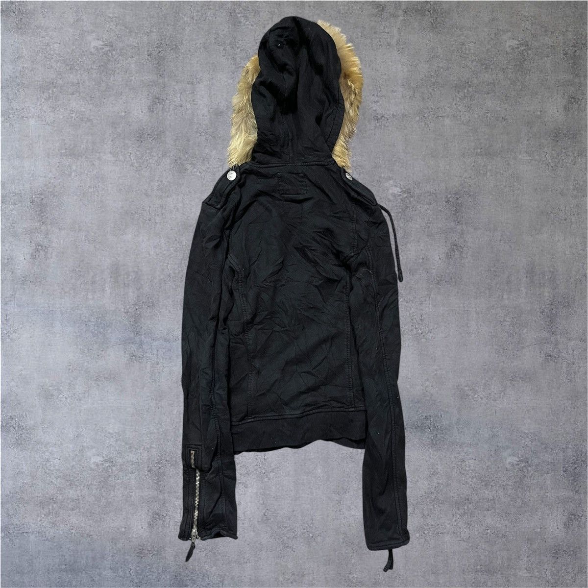 If Six Was Nine 2000s True religion faux fur punk moto jacket hoodie Size US S / EU 44-46 / 1 - 2 Thumbnail