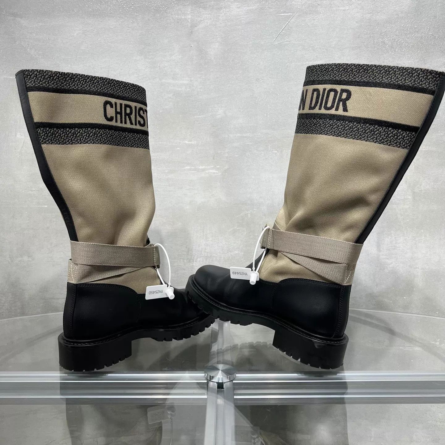 Dior Dior D-Major khaki colorblocked riding boots size 38.5 Size US 8 / IT 38 - 5 Thumbnail