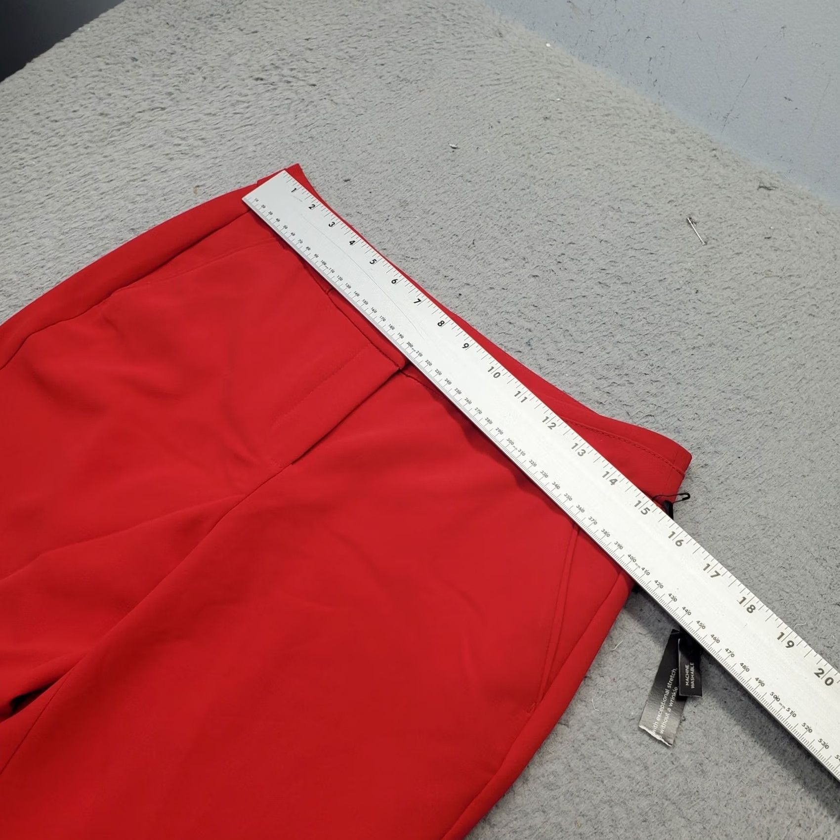 White House Black Market White House Black Market Pants Womens 4R Red Stretch Tapered Ankle 27.75 Inseam 35.5 Outseam Draped Clean NWT Size 27" / US 4 / IT 40 - 3 Thumbnail
