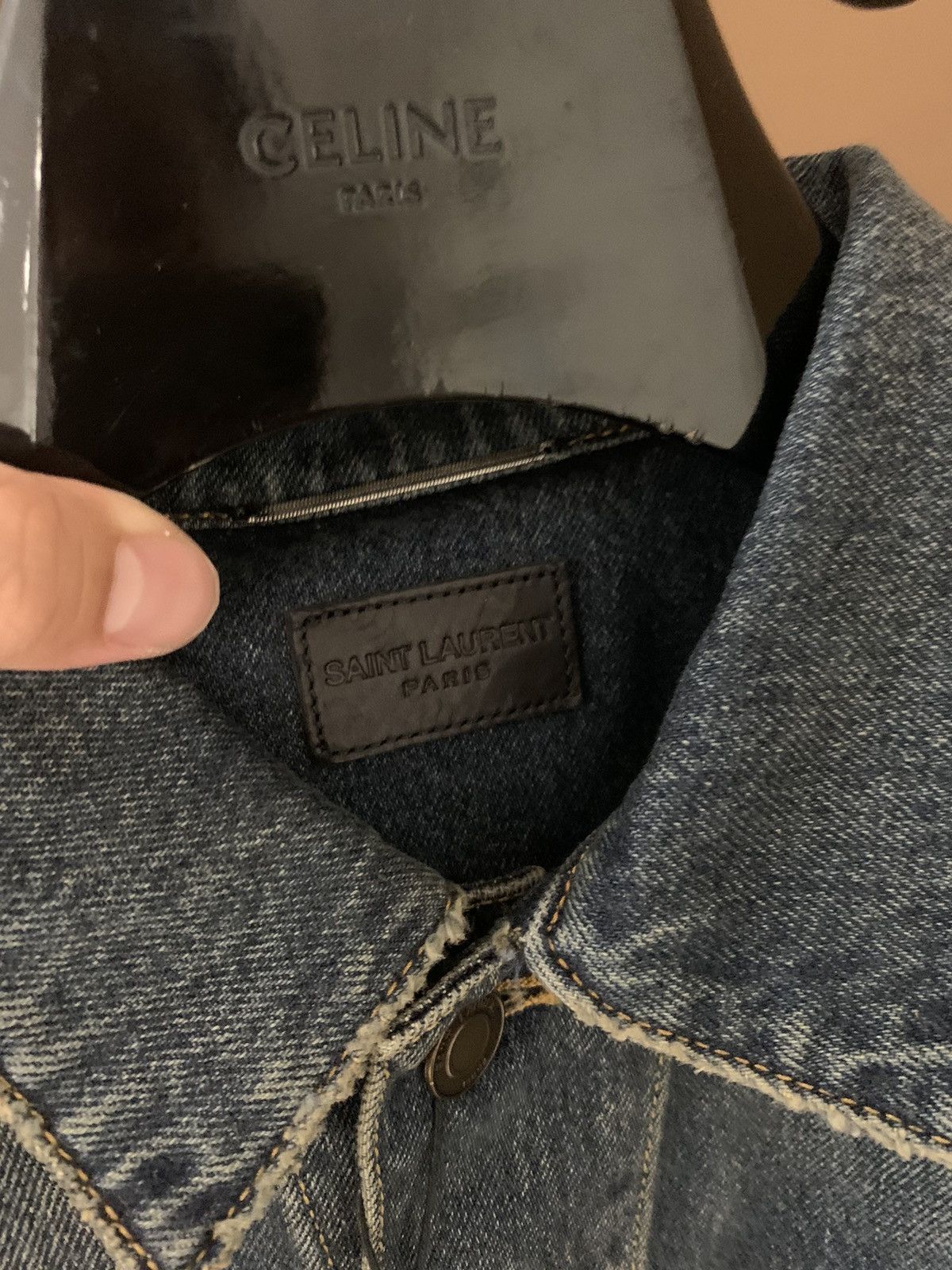 Saint Laurent Paris Saint Laurent 2021SS Washed denim jacket Size US L / EU 52-54 / 3 - 3 Thumbnail