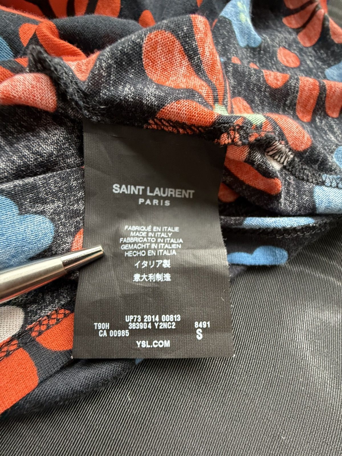 Saint Laurent Paris SS15 Saint Laurent floral T shirt Psych Rock S Hedi grail Size US S / EU 44-46 / 1 - 12 Thumbnail