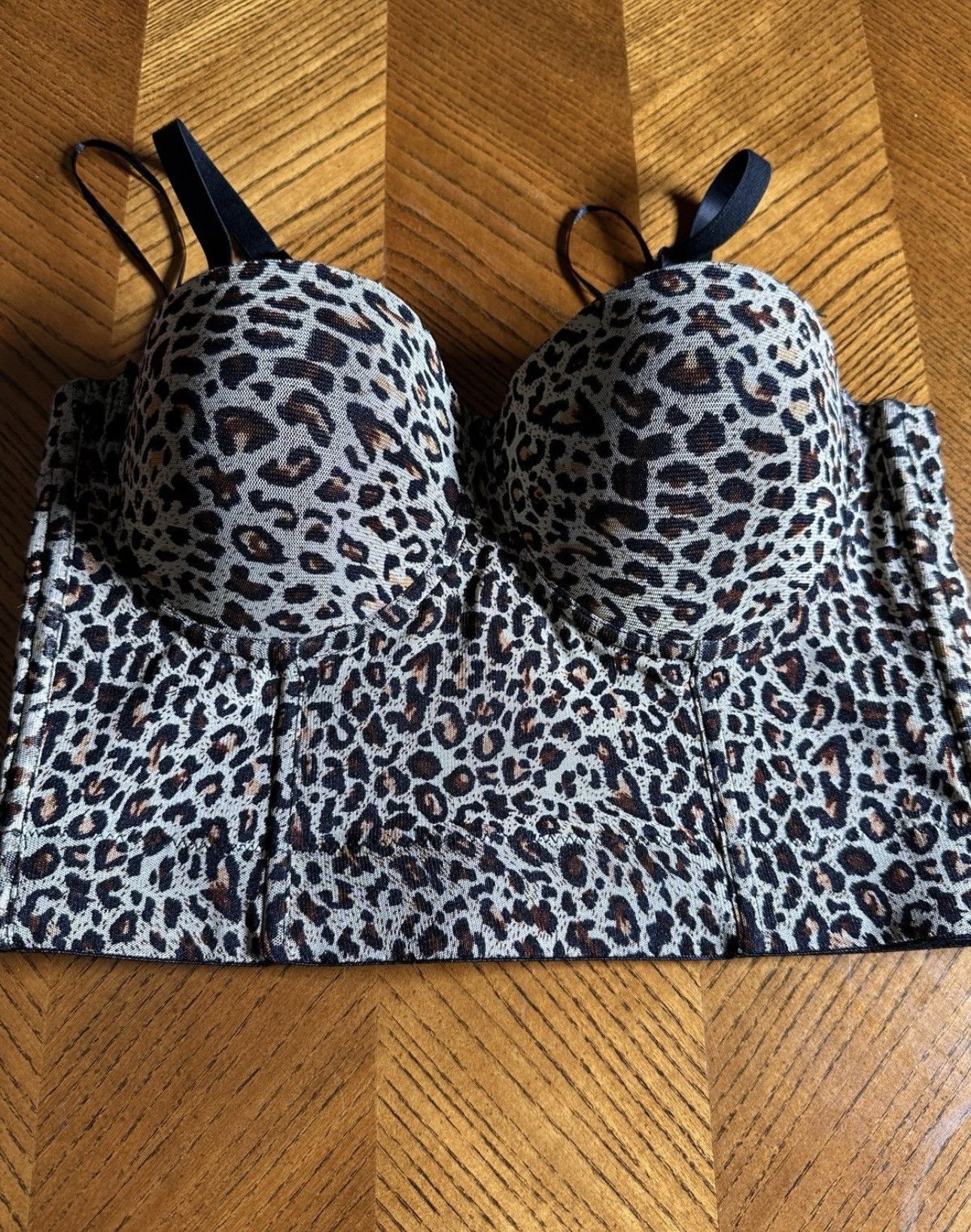 Other Love J Leopard Print Bustier Corset Crop Top Size M / US 6-8 / IT 42-44 - 1 Thumbnail