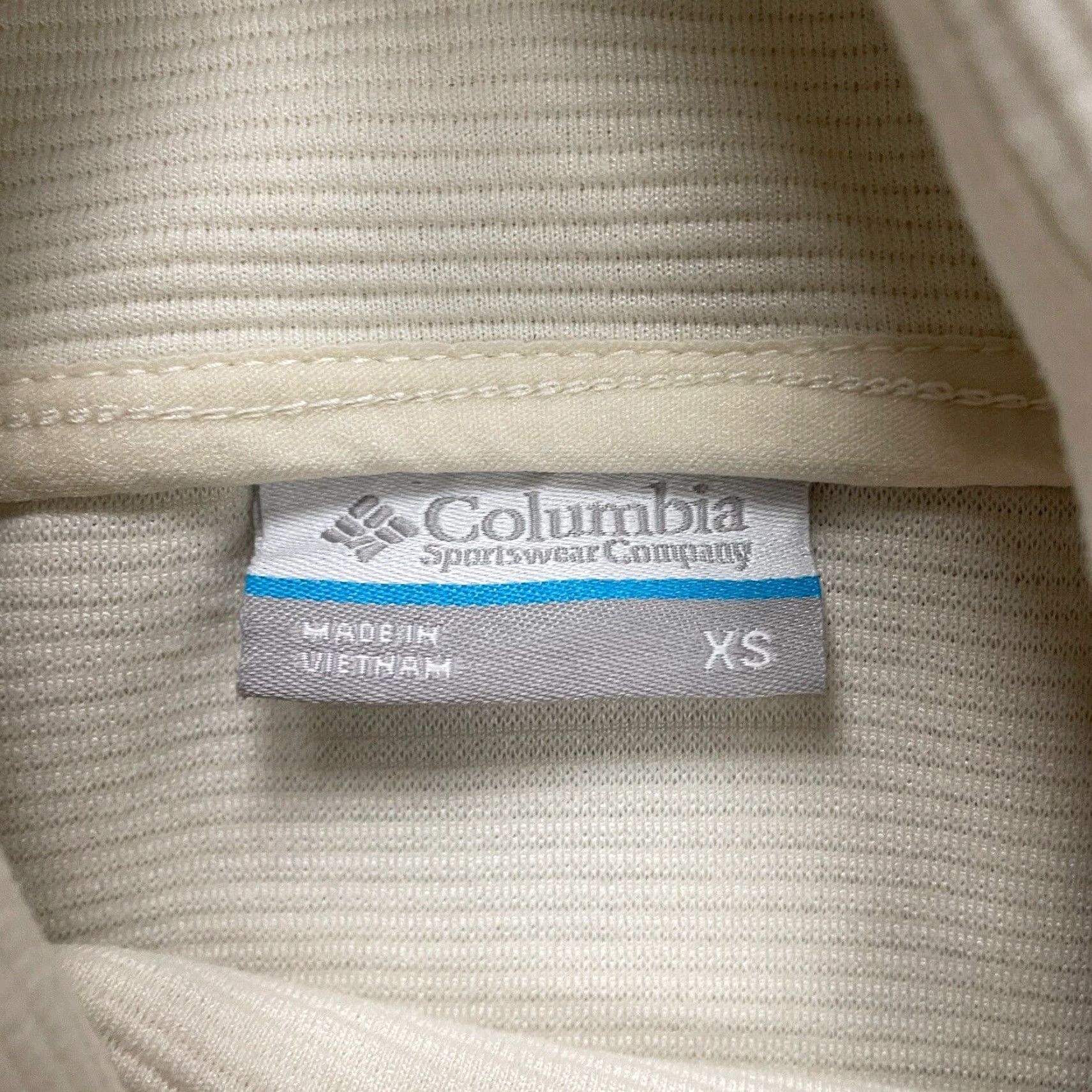 Vintage Columbia Sweater Womens XS Ivory Beige Cowl Neck Long Sleeve Stretch Pullover Size XS / US 0-2 / IT 36-38 - 4 Thumbnail