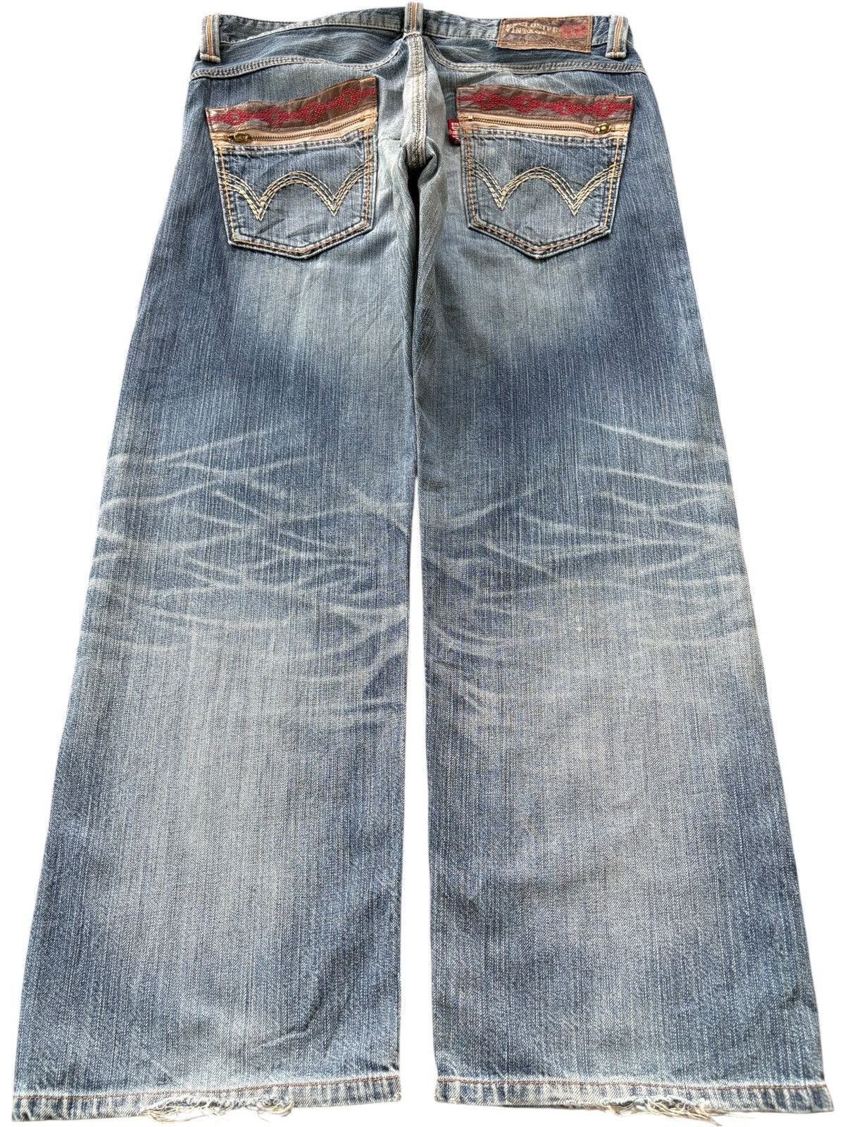Edwin Exclusive Vintage Edwin Faded Distressed Baggy Jeans Size US 36 / EU 52 - 2 Thumbnail