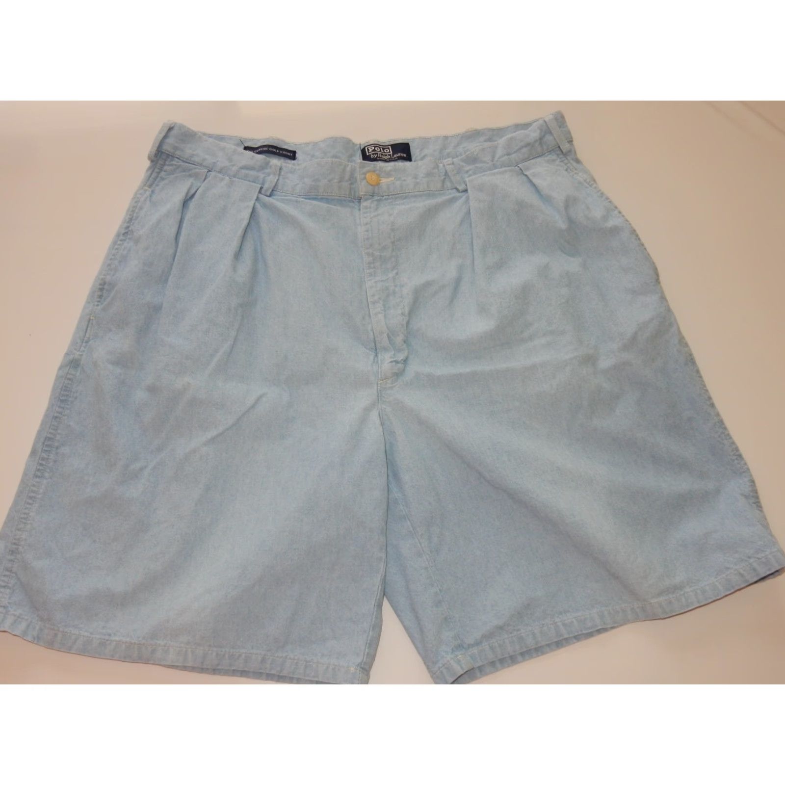 Polo Ralph Lauren VTG Polo Ralph Lauren Men's Shorts Chino 36 Denim/Chambray Cotton USA Made Blue Size US M / EU 48-50 / 2 - 3 Thumbnail