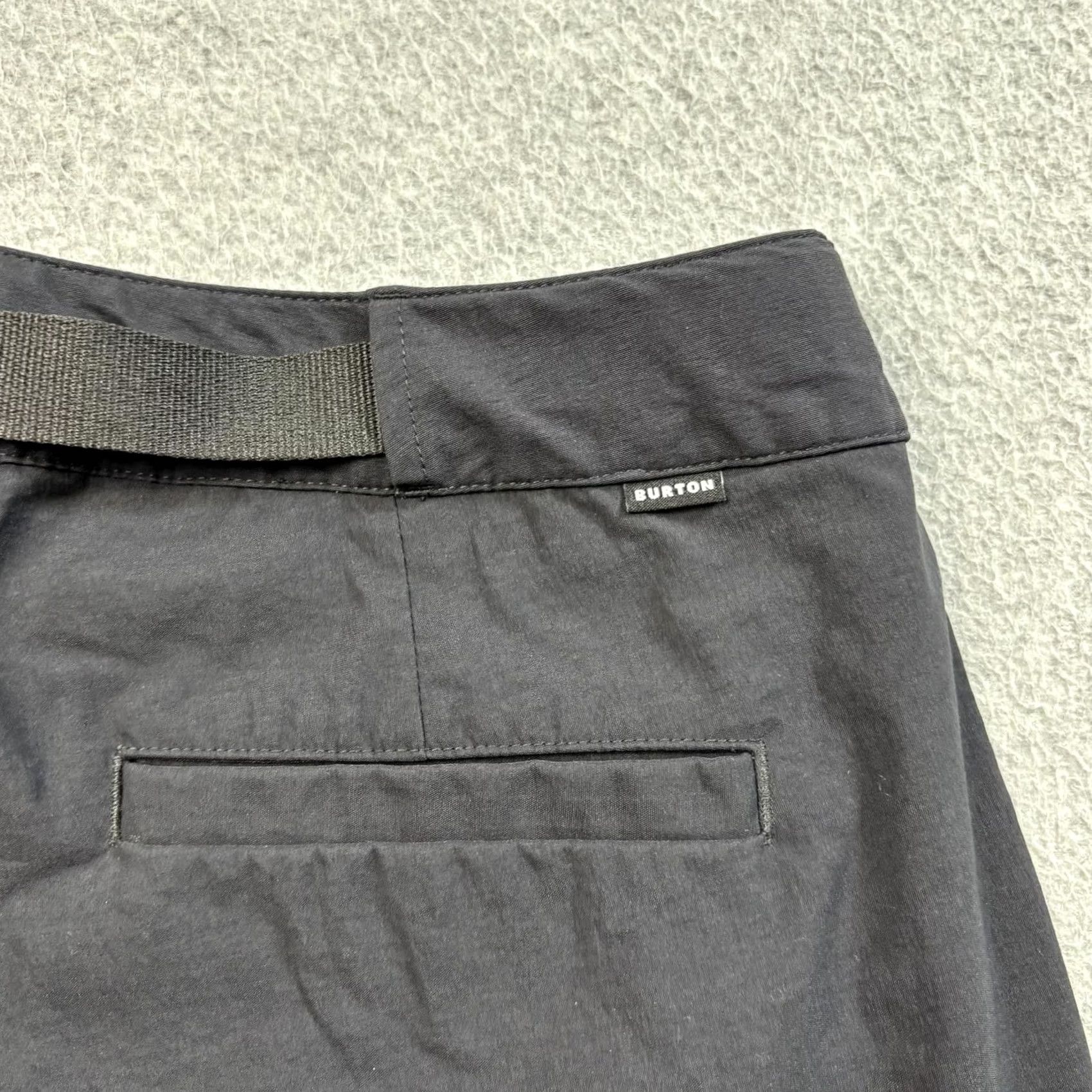 Burton Burton Women 26 Black W Ridge Pant Hiking Nylon Spandex Pants Stretch Belted Outdoor Knee Pockets Zip Fly Button Closure Size 26" / US 2 / IT 38 - 7 Thumbnail
