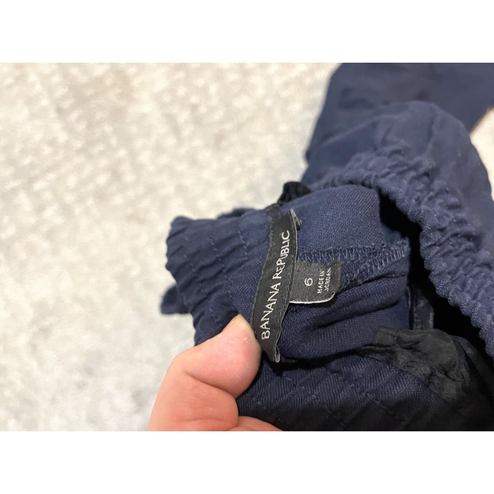 Banana Republic Banana Republic Pants Women's Pull-On Navy Blue 6 Polyester Viscose Skinny Ankle Pockets Elastic Waist Preppy Size 28" / US 6 / IT 42 - 5 Thumbnail