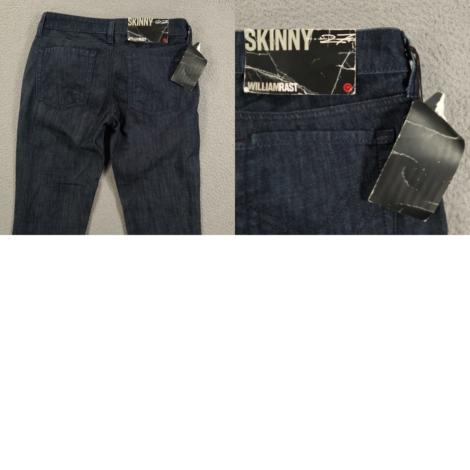 Vintage William Rast Jeans Womens Skinny Denim 27 Dark Blue NWT Stretch Pocket Zipper 5-Pocket Regular Inseam 34 Size 30" / US 8 / IT 44 - 9 Thumbnail