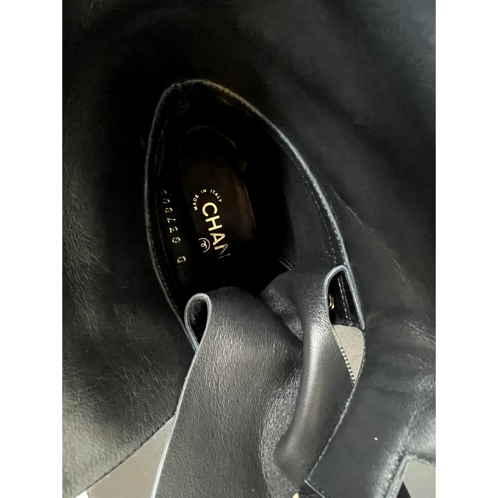 Chanel NWT! Chanel Lace Up Combat Boots, Black, Size 37.5 Size US 7.5 / IT 37.5 - 13 Thumbnail