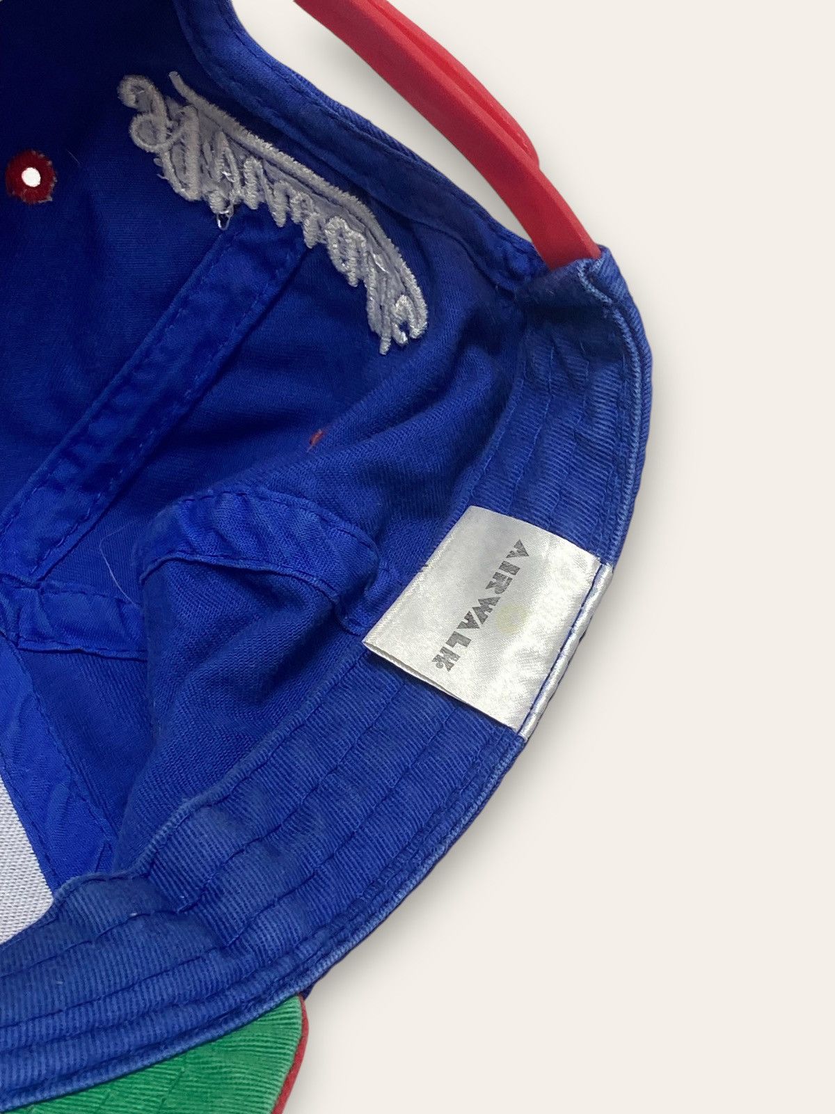 Airwalk Vintage AIRWALK Big Logo Snap Back Cap Blue Red Colour Y2K Size ONE SIZE - 5 Thumbnail
