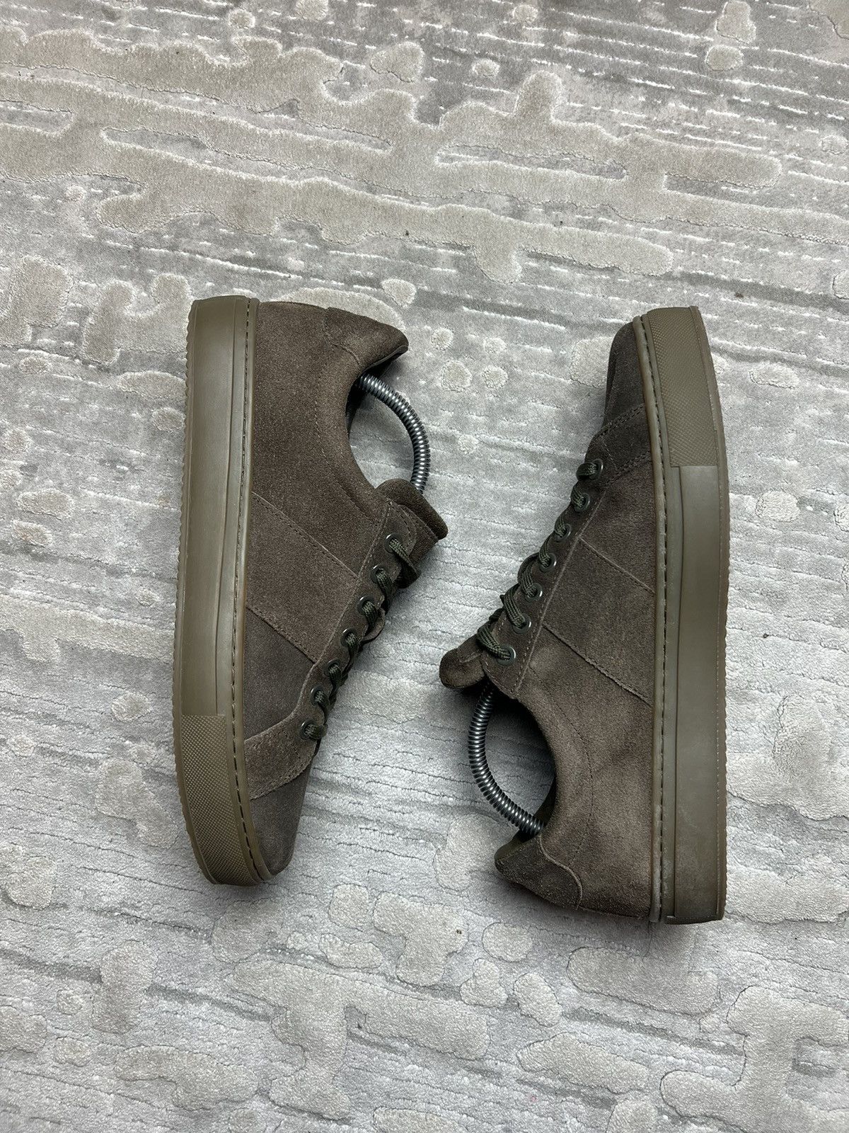 Boggi milano suede shoes classic streetwear green