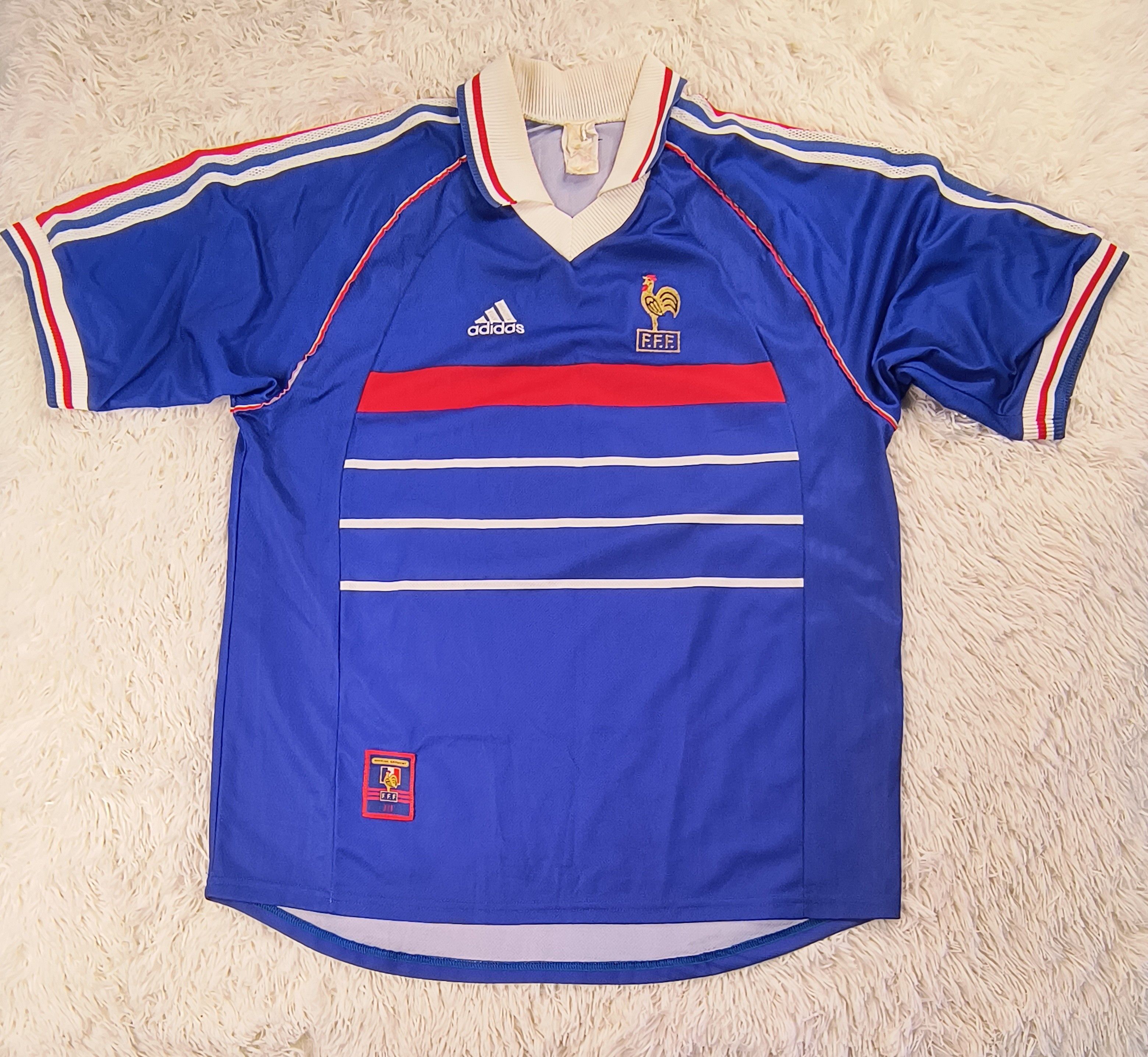 Vintage Adidas France champions of the year 1998 home jersey