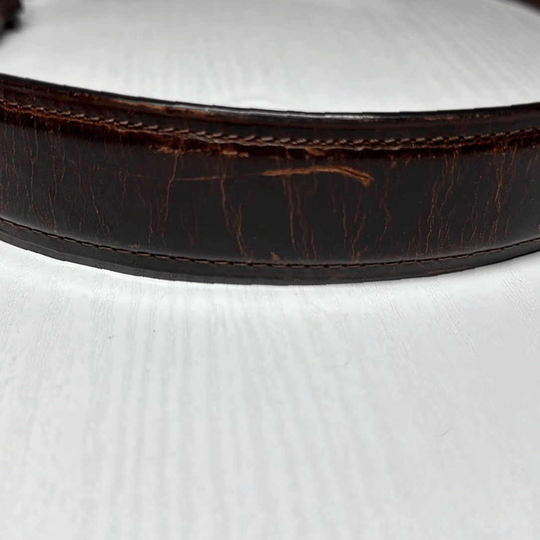 Vintage Columbia Belt Mens Double Loop Casual Dress with Single Prong Buckle for Jeans Khakis 36 Brown Brown 43” Belt Size US 36 / EU 52 - 4 Thumbnail