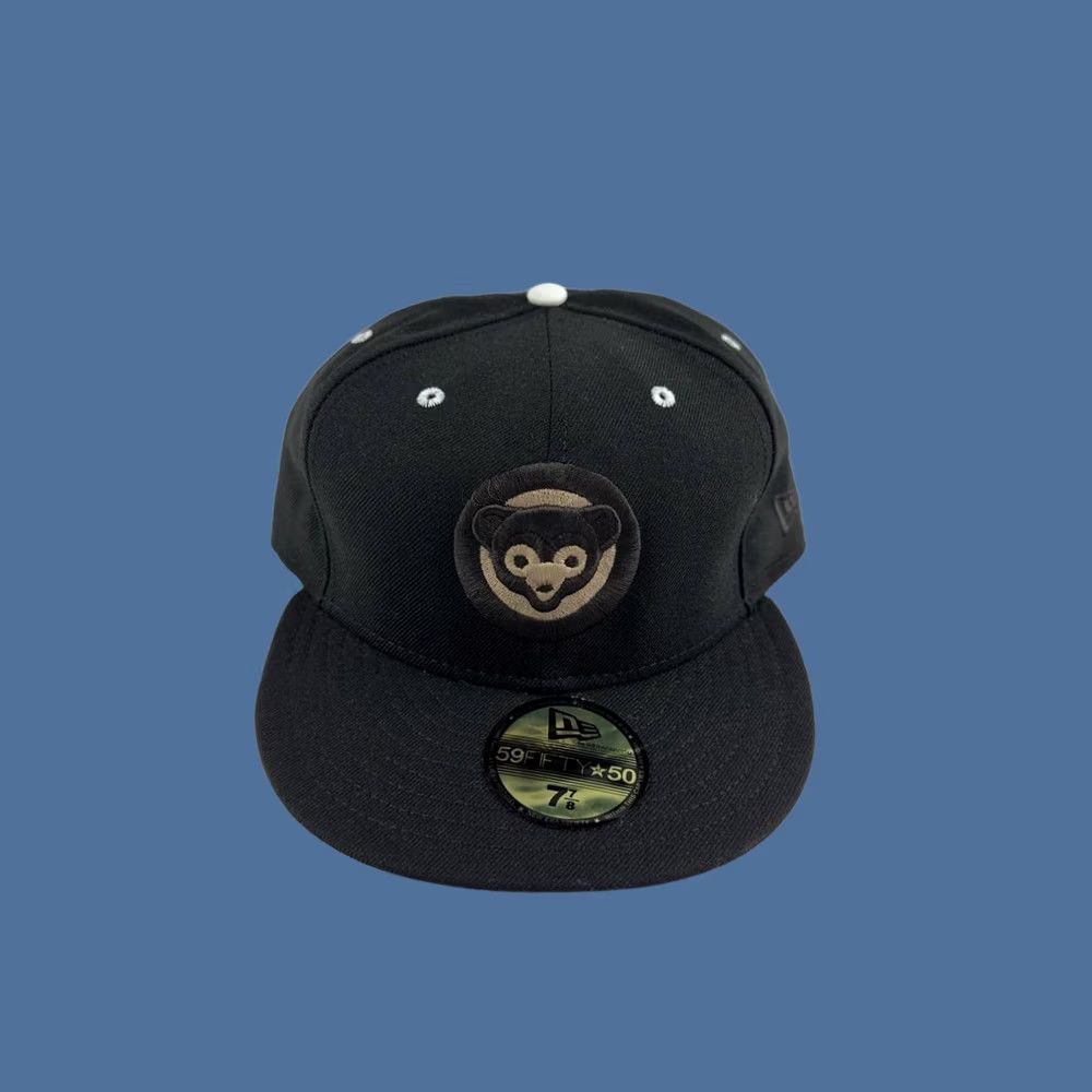 New Era VINTAGE New Era 59FIFTY AT 50 Chicago Cubs Black Fitted Hat Size 7 7/8 Mens Baseball Cap Office? Size ONE SIZE - 1 Thumbnail