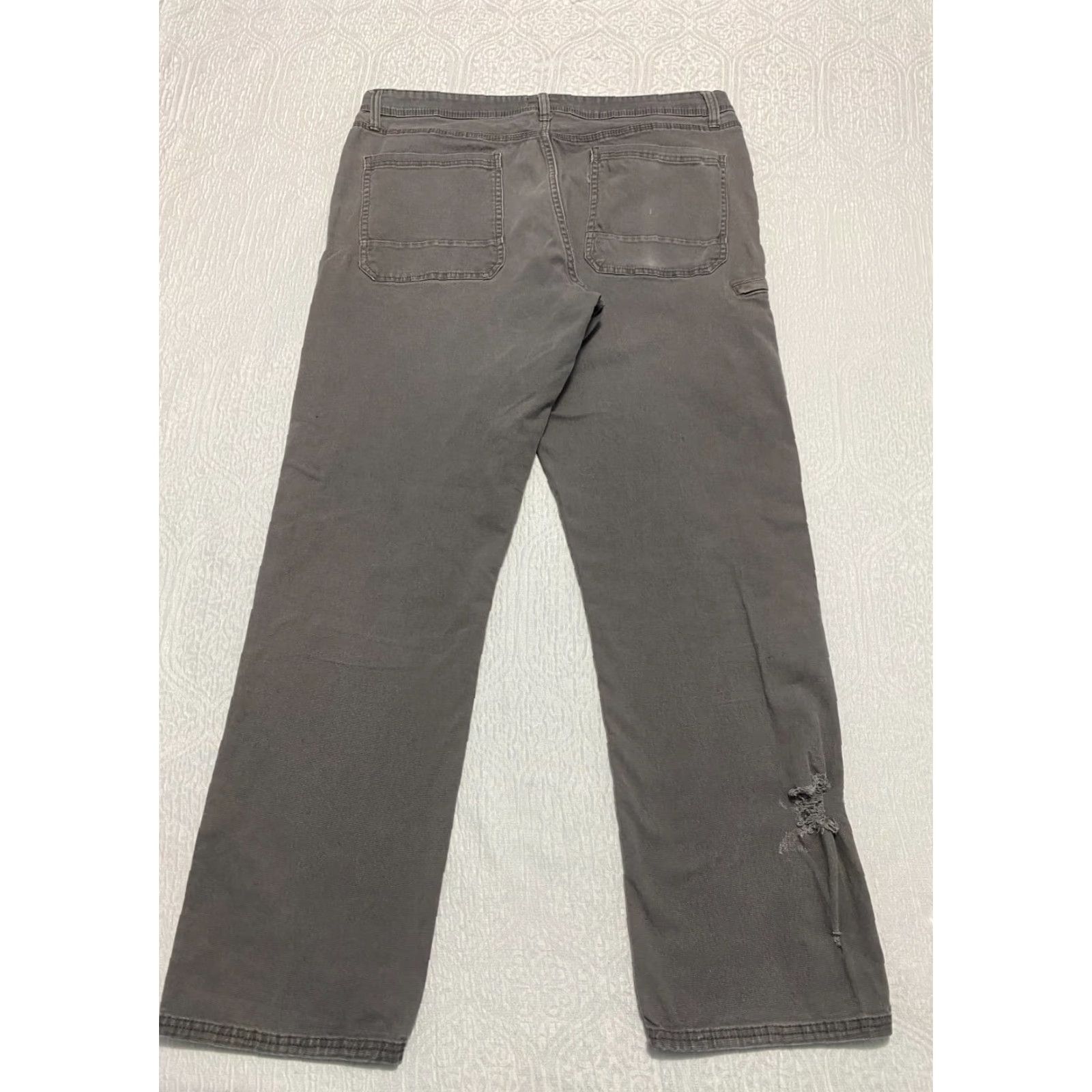 Weatherproof Weatherproof Pants Mens Casual 38 Gray Relaxed Canvas Stretch Cargo Front Zipper Pockets 34 Inseam 100% Cotton Spandex Straight Vintage Size US 38 / EU 54 - 7 Thumbnail