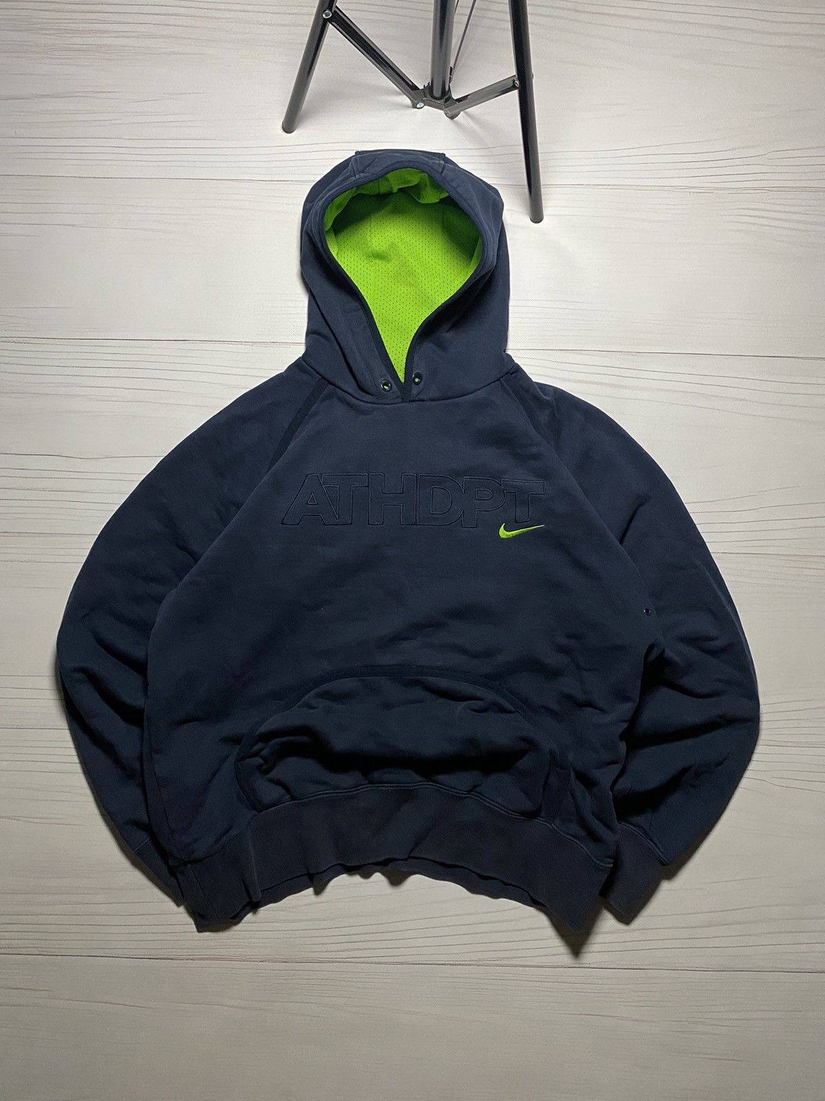 Nike × Vintage Vintage Nike Big Logo Athletic faded box fit y2k hoodie Size US L / EU 52-54 / 3 - 1 Thumbnail