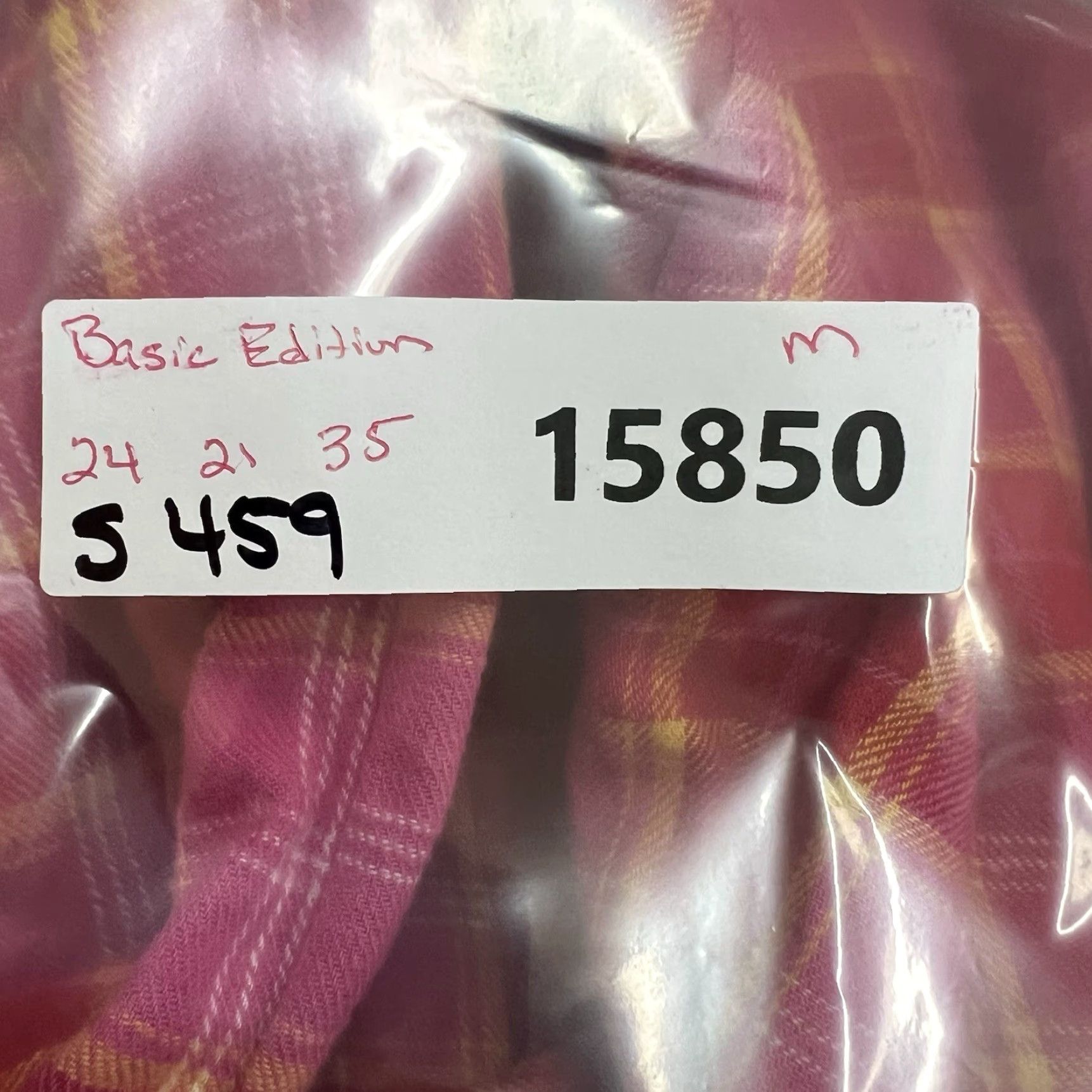 Basic Editions Basic Editions Shirt Women’s Size M Flannel Pink Plaid Button Long Sleeve NWT Size M / US 6-8 / IT 42-44 - 8 Thumbnail