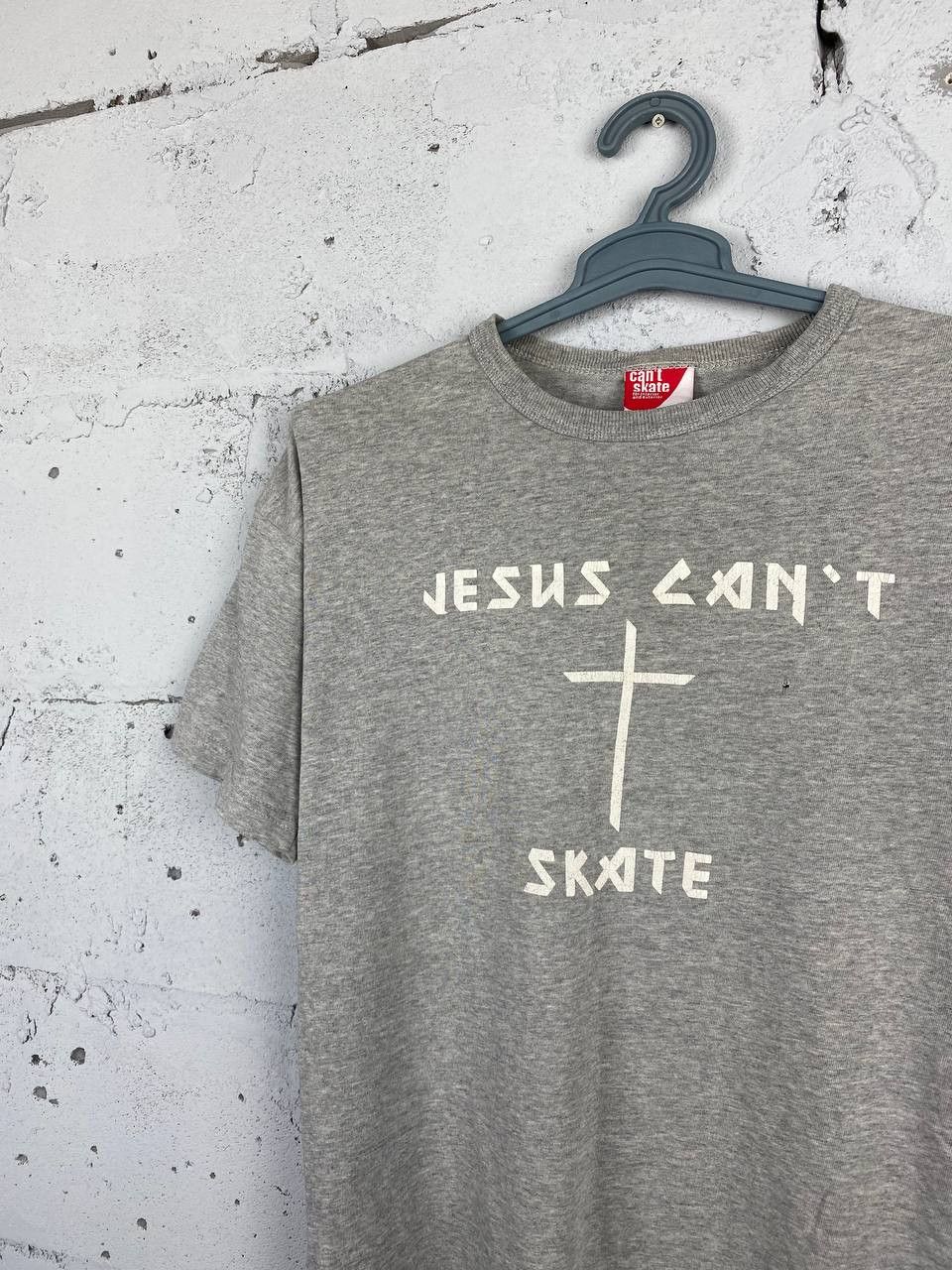 Vintage Vintage Jesus Cant Skate Skateboarding Y2K T Shirt Size US L / EU 52-54 / 3 - 2 Thumbnail