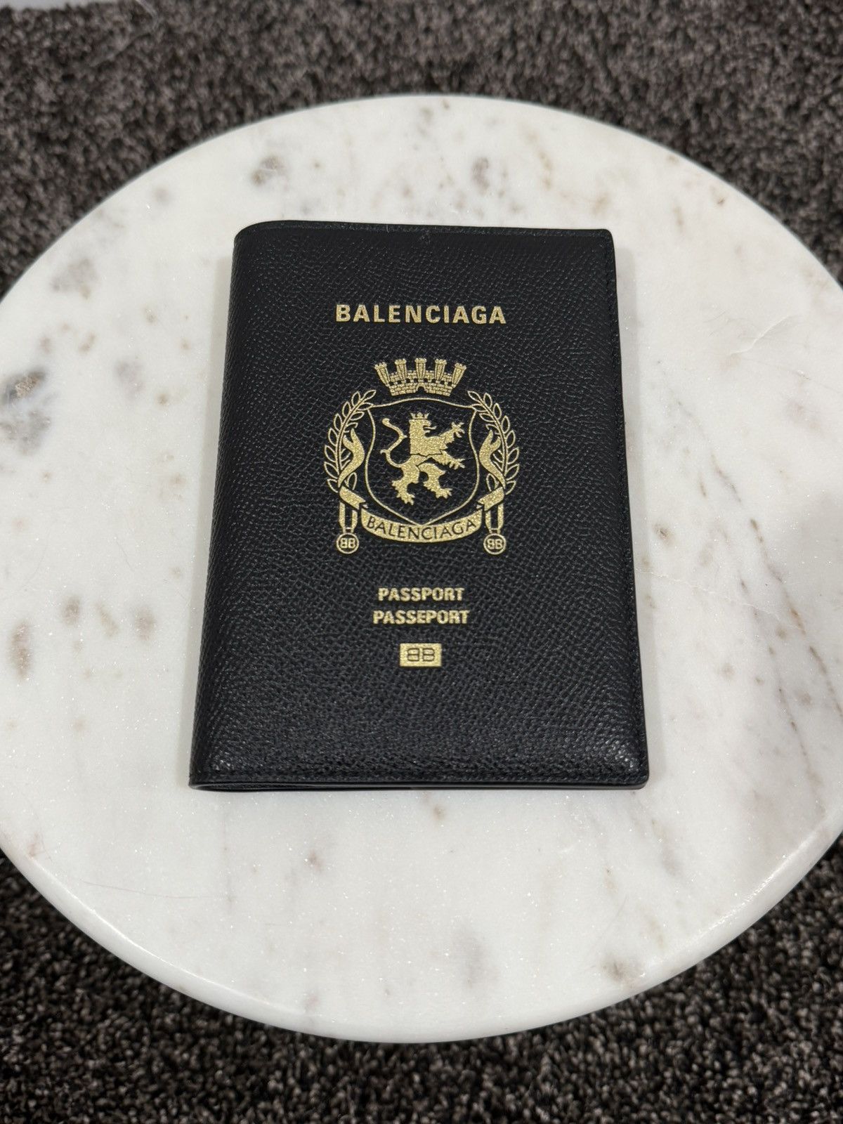 Balenciaga Balenciaga SS24 Demna Passport Black Leather Holder Wallet Size ONE SIZE - 9 Thumbnail