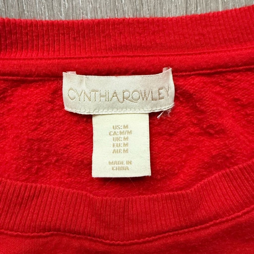 Cynthia Rowley Cynthia Rowley Red Crew Neck Sweater with Penguin Design Size L / US 10 / IT 46 - 3 Thumbnail