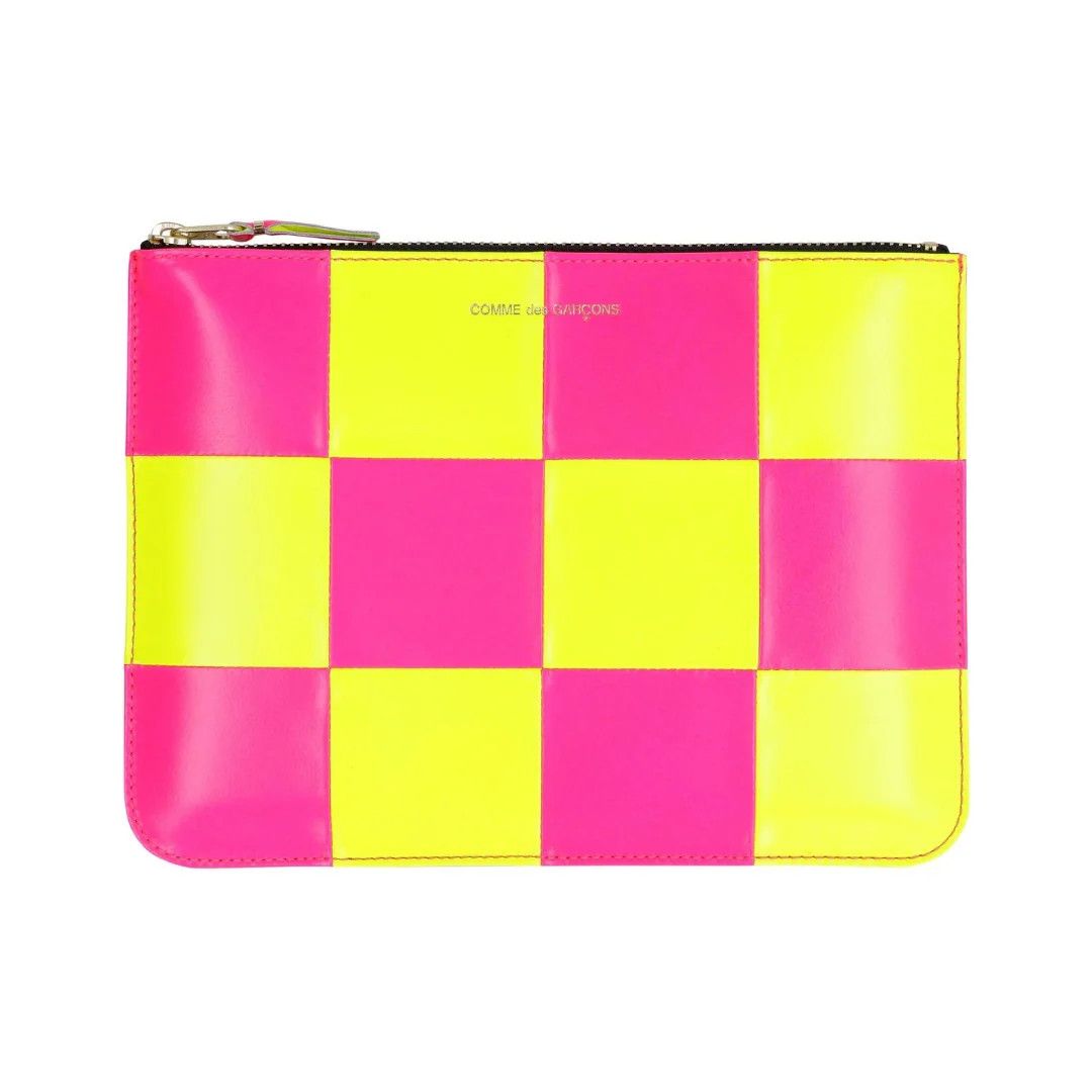 Comme des Garcons Comme des Garçons Zip Pouch in Pink/Yellow Size ONE SIZE - 3 Thumbnail