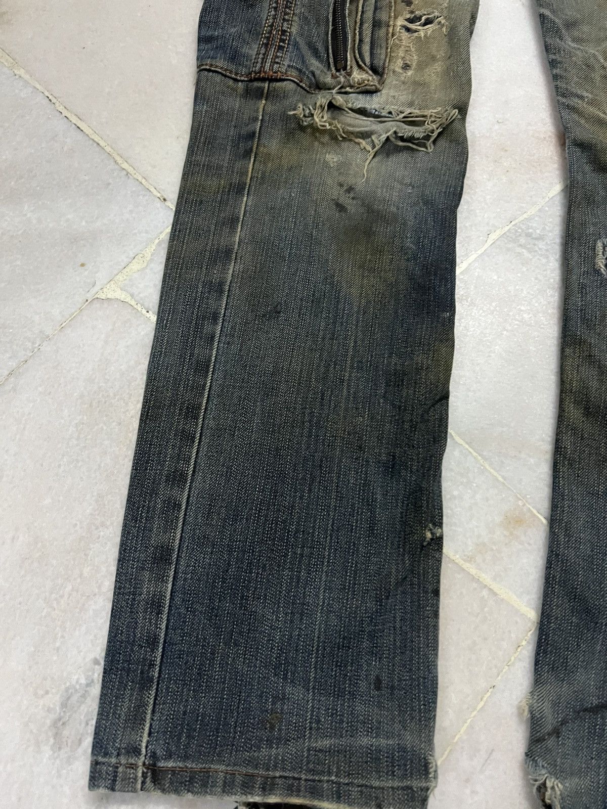 Japanese Brand × Schlussel SCHLUSSEL MULTIPOCKET RIPPED JEAN Size US 30 / EU 46 - 3 Thumbnail
