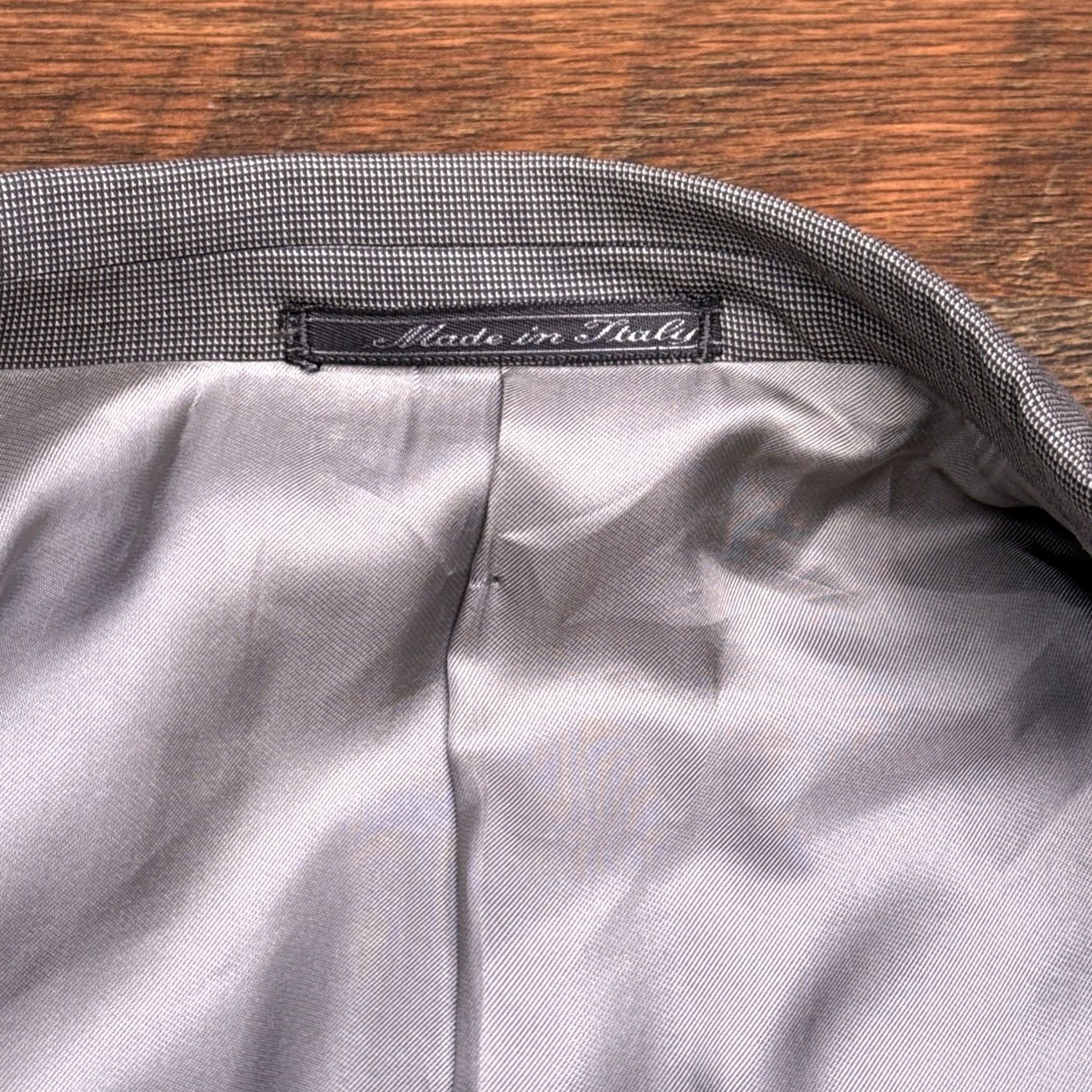 Corneliani Corneliani Double Breasted Suit Jacket 42 Gray Italy Blazer Wool 100s Vogue Men Regular Solid Notch Lapel Six-Button Dry Clean Only Ven tless Size 42R - 5 Thumbnail