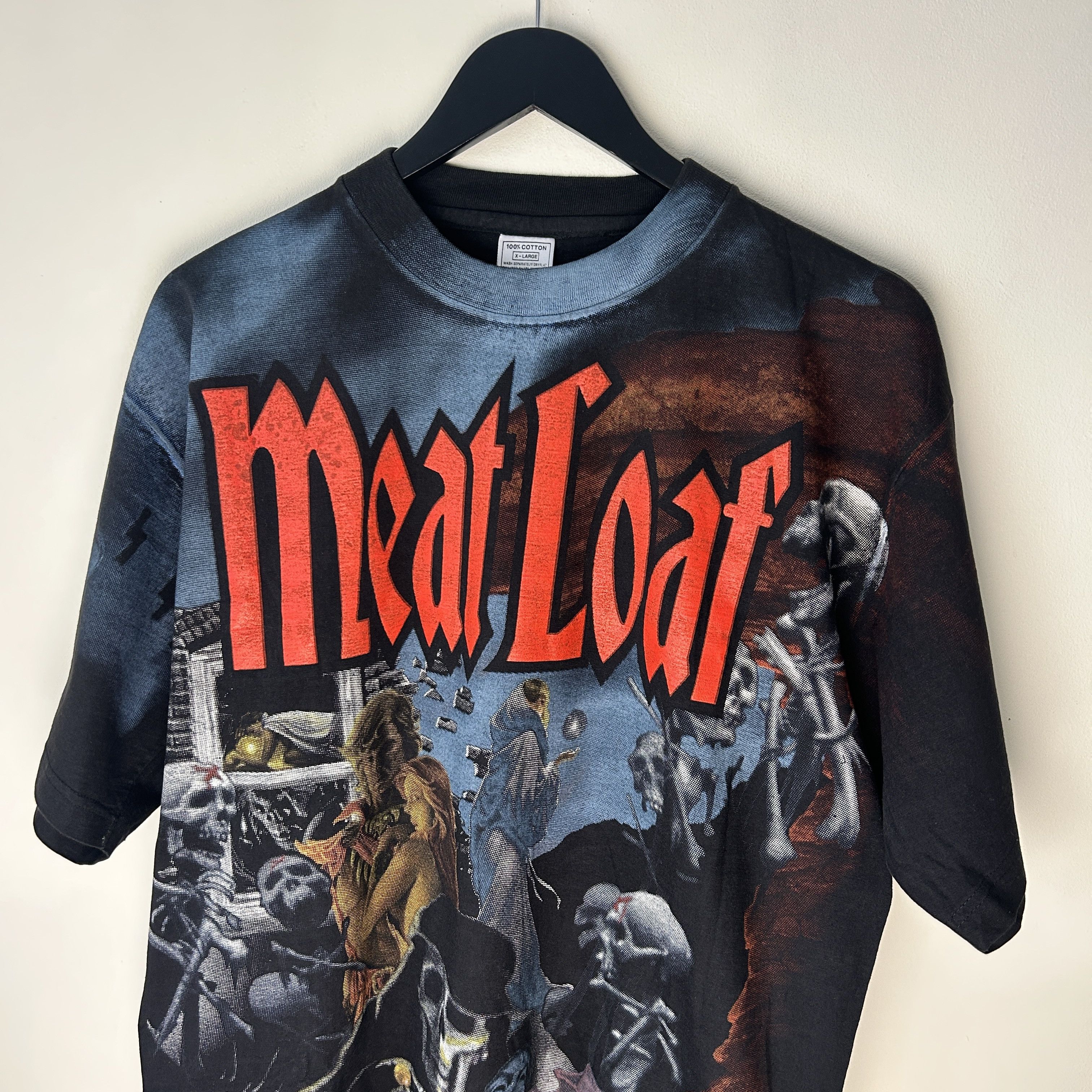 Band Tees Vintage Meat Loaf Allover Print 1994 Band T-shirt Size US XL / EU 56 / 4 - 3 Thumbnail