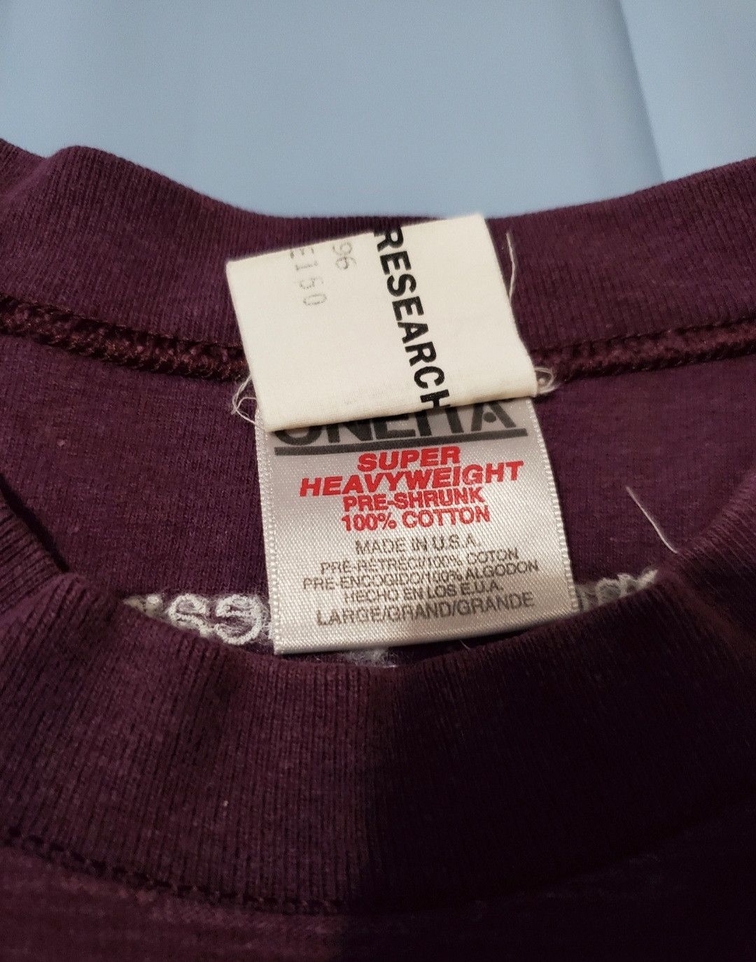 General Research 1996 General Research Meaningless Maroon T Size US L / EU 52-54 / 3 - 3 Thumbnail