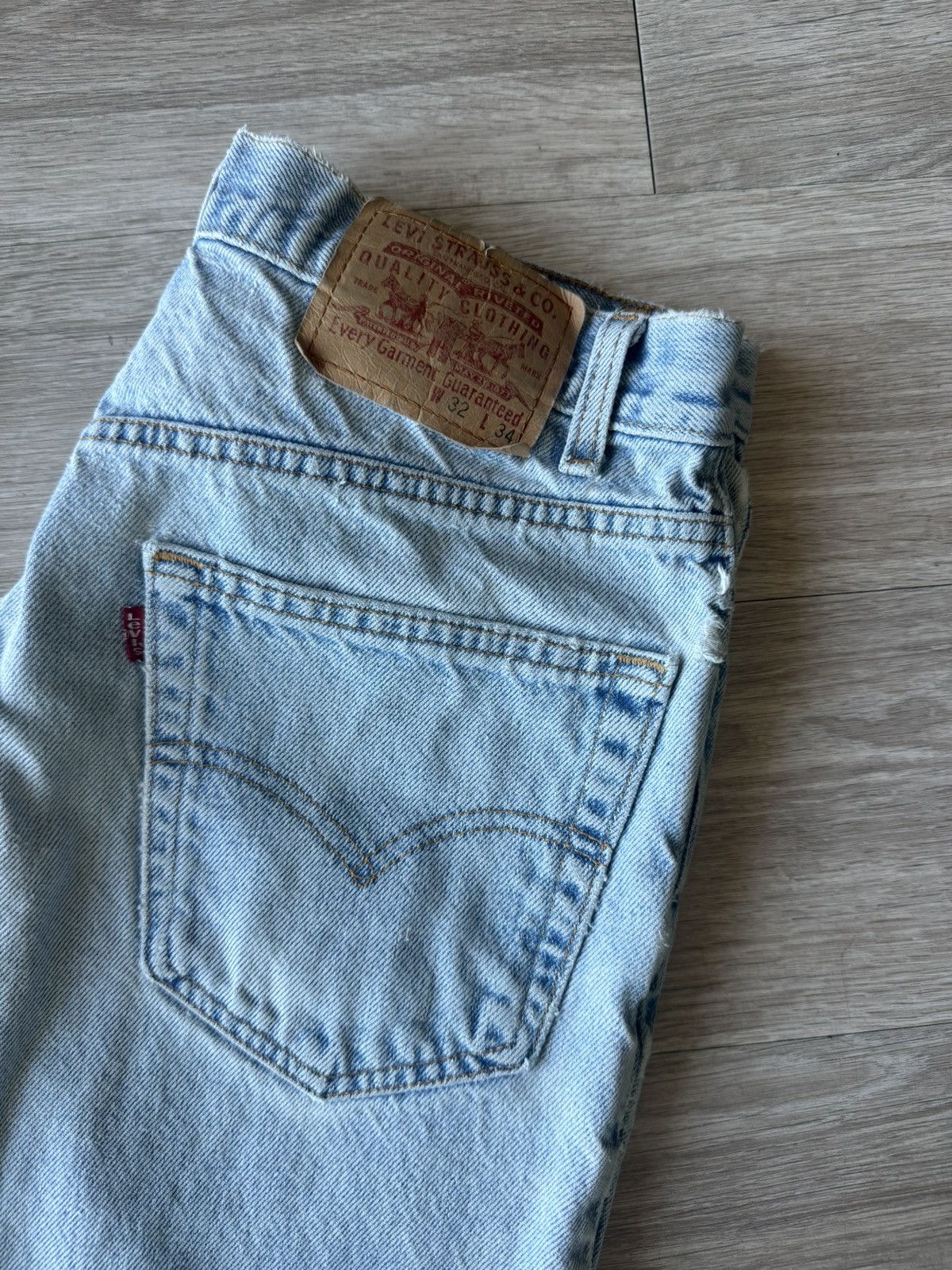 Levi's Vintage Clothing Vintage Levi’s 468 Relaxed Fit 32x34 Y2K Light Wash Red Tab Size US 32 / EU 48 - 14 Thumbnail