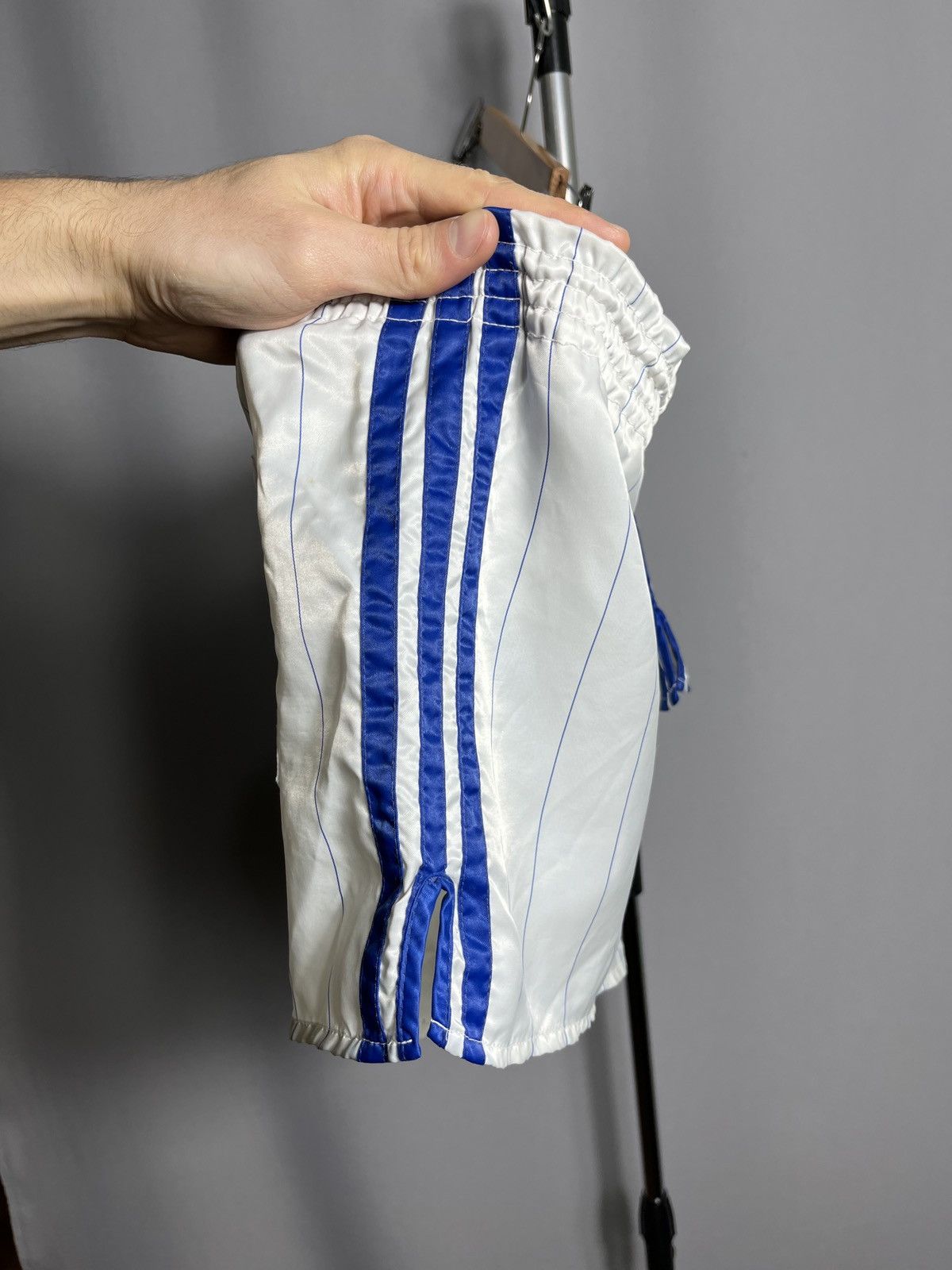 Sports Specialties 80s Adidas Running Shorts Nylon White Striped West Germany Size US 32 / EU 48 - 4 Thumbnail
