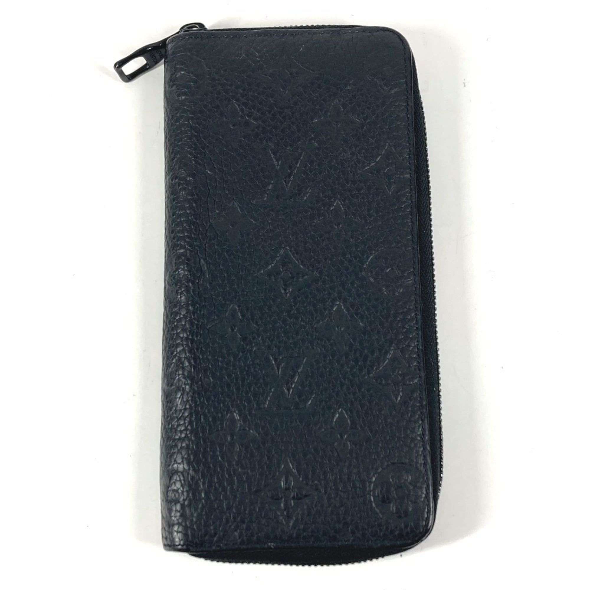Louis Vuitton LOUIS VUITTON M69047 Monogram Embossed Zippy Wallet Vertical Long Wallet, Round Zipper, Taurillon Clemence Leather, Men's and Women's, Black Size ONE SIZE - 1 Thumbnail