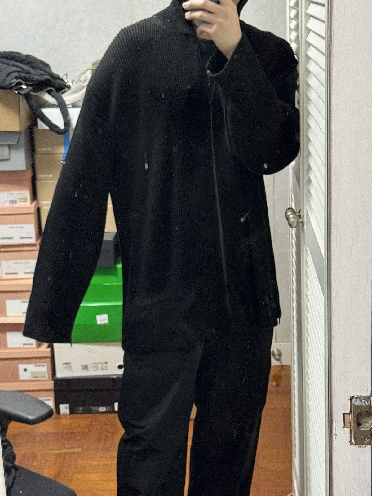 Balenciaga Ribbed Knit Oversize Full-zip Turtleneck Cardigan Size US S / EU 44-46 / 1 - 9 Thumbnail