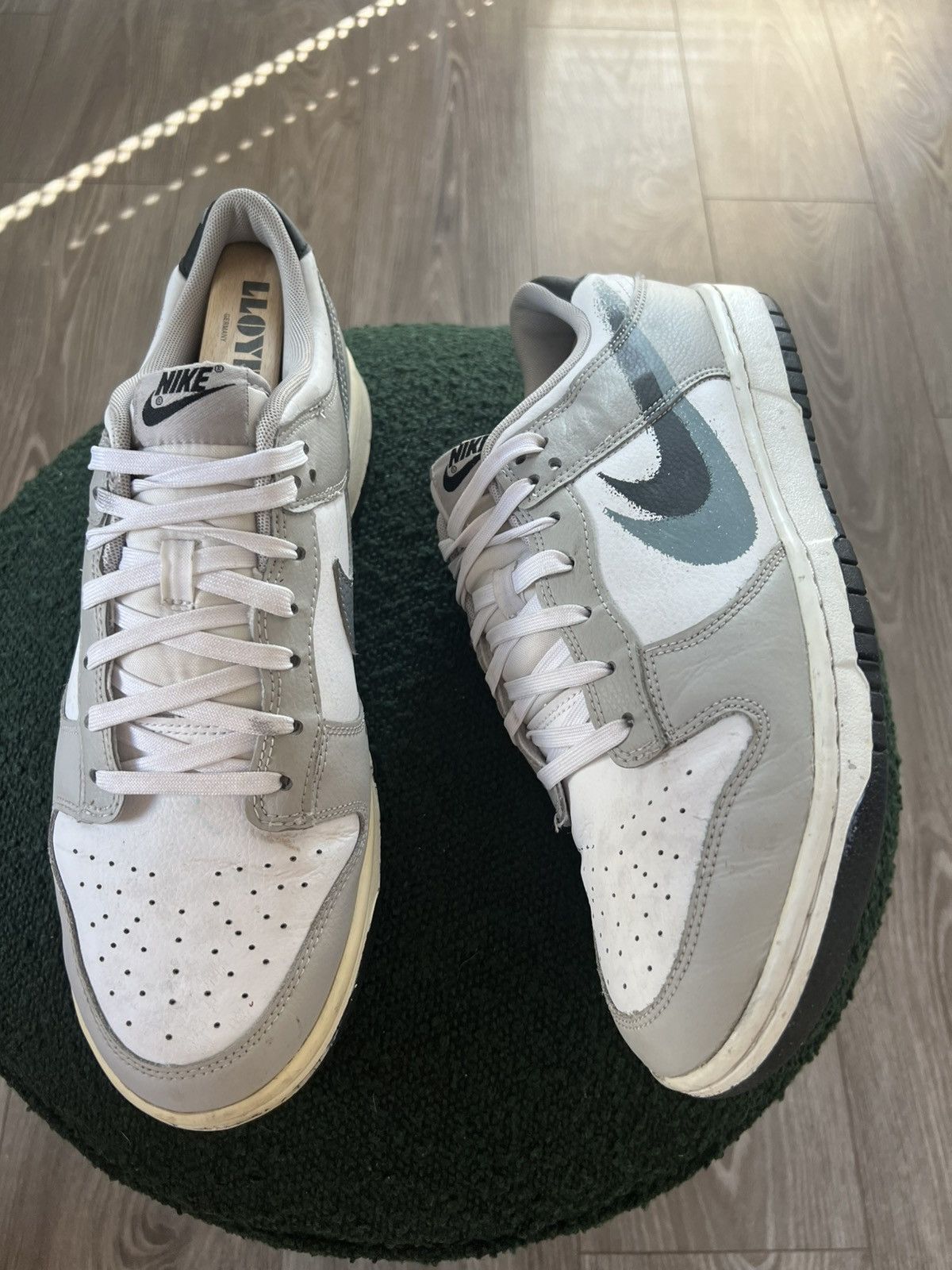 Japanese Brand × Nike ‼️Nike Dunk Low Stencil Swoosh Sneakers‼️ Size US 11 / EU 44 - 8 Thumbnail