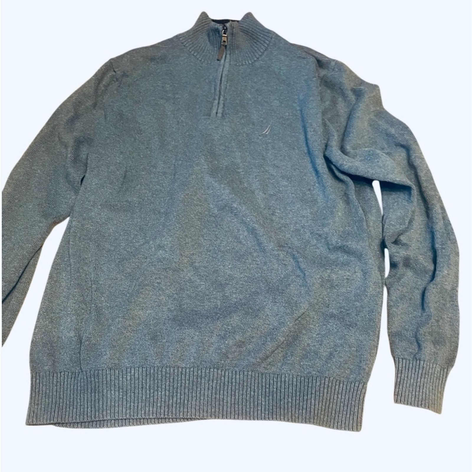 Nautica Nautical Men's Blue quarter zip Sweater, size Large Size US L / EU 52-54 / 3 - 5 Thumbnail