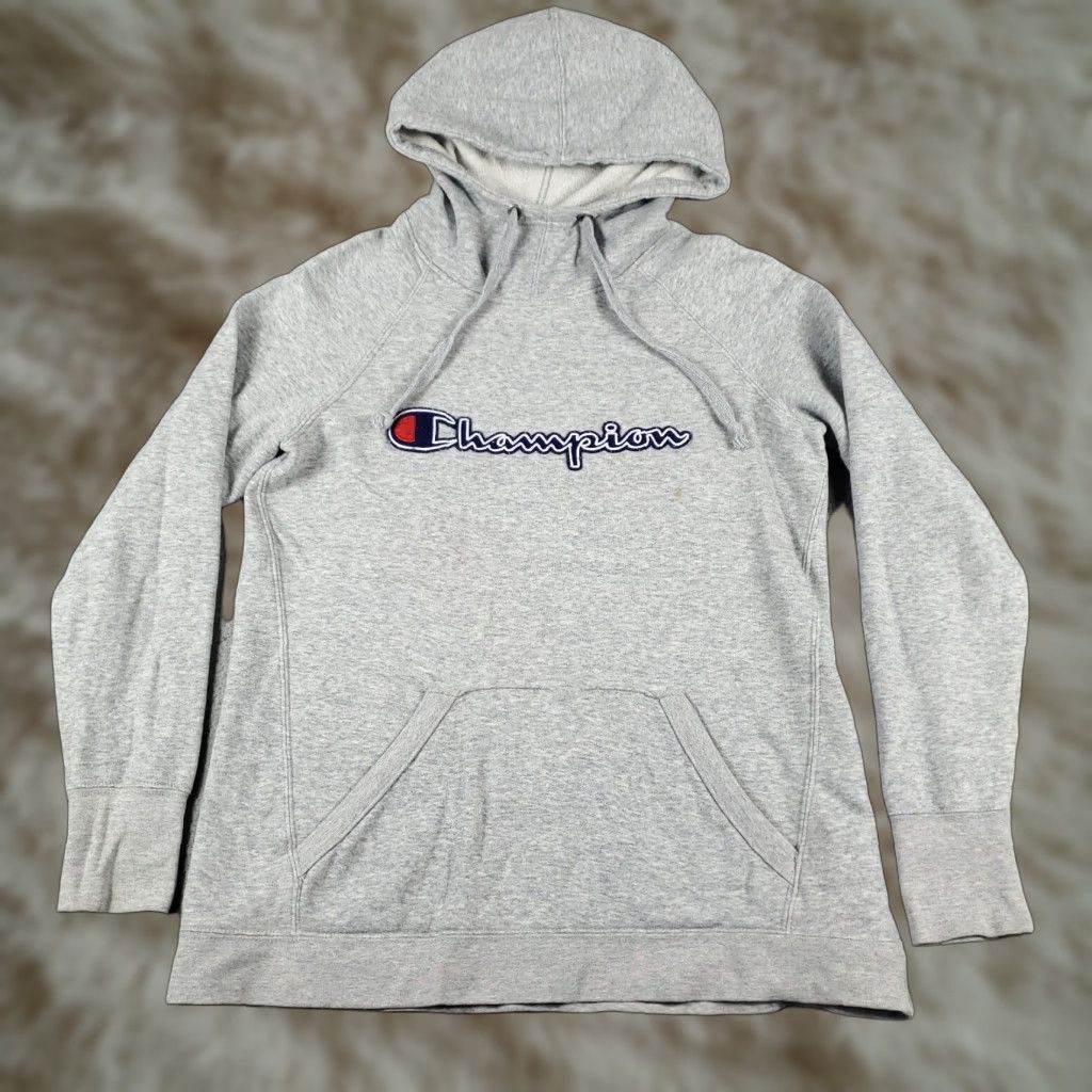 Champion VINTAGE Champion Hoodie Women’s Medium Gray Camouflage Fleece Pullover All Seasons Size M / US 6-8 / IT 42-44 - 1 Thumbnail