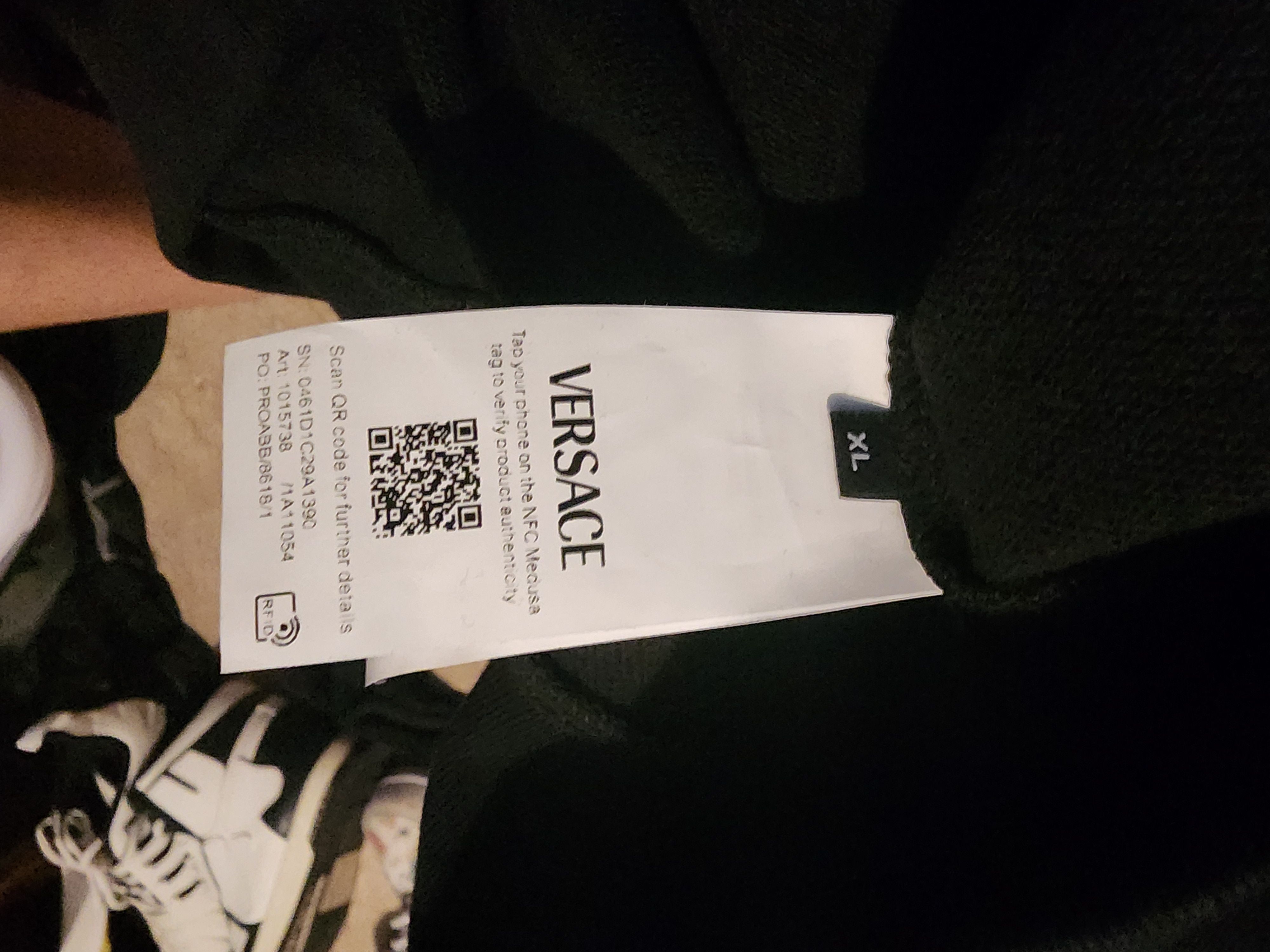 Versace Versace XL Embroidered Cotton-Jersey Hoodie $2000 RETAIL Size US XL / EU 56 / 4 - 4 Thumbnail