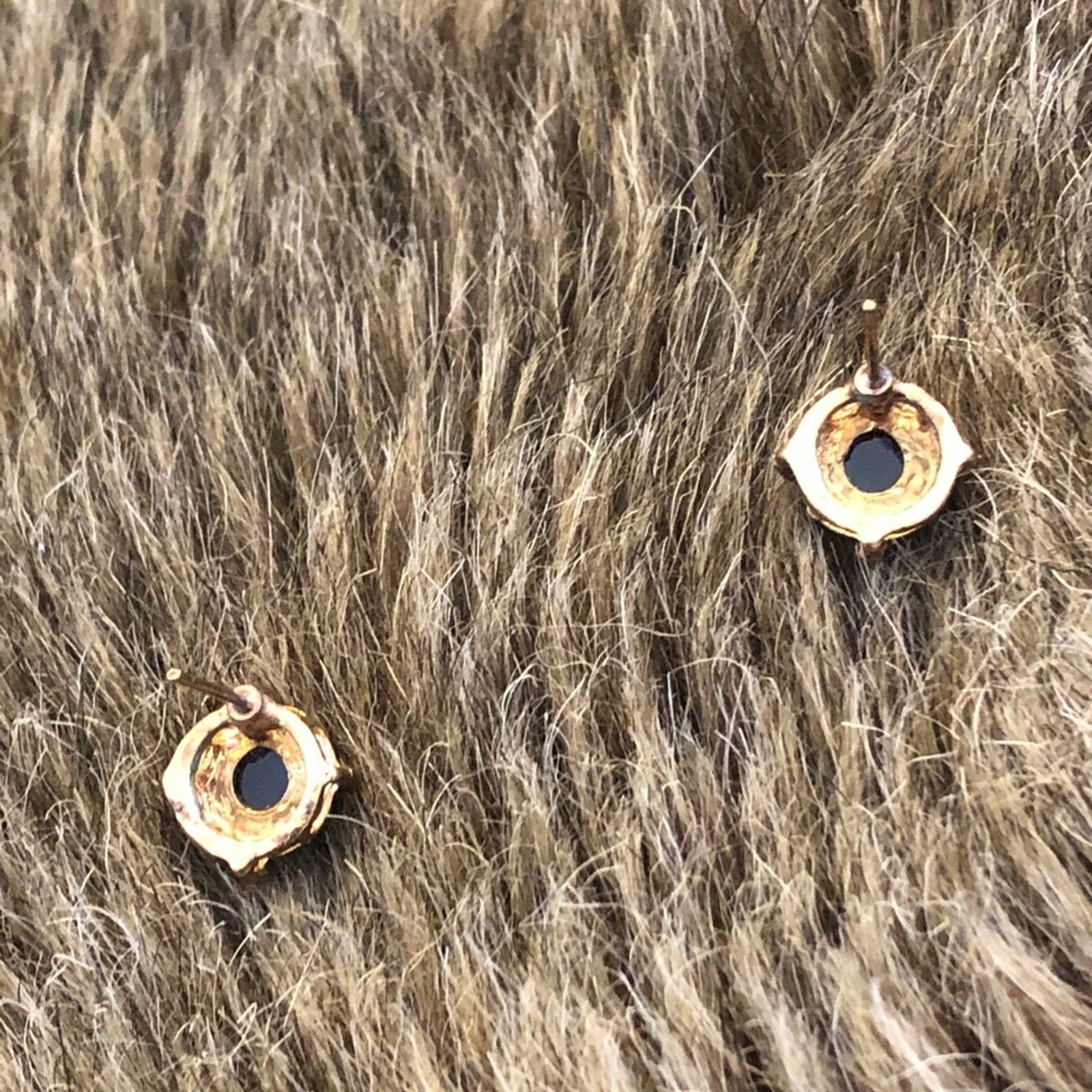 Vintage Vintage faceted simulated sapphire stud earrings Size ONE SIZE - 5 Thumbnail