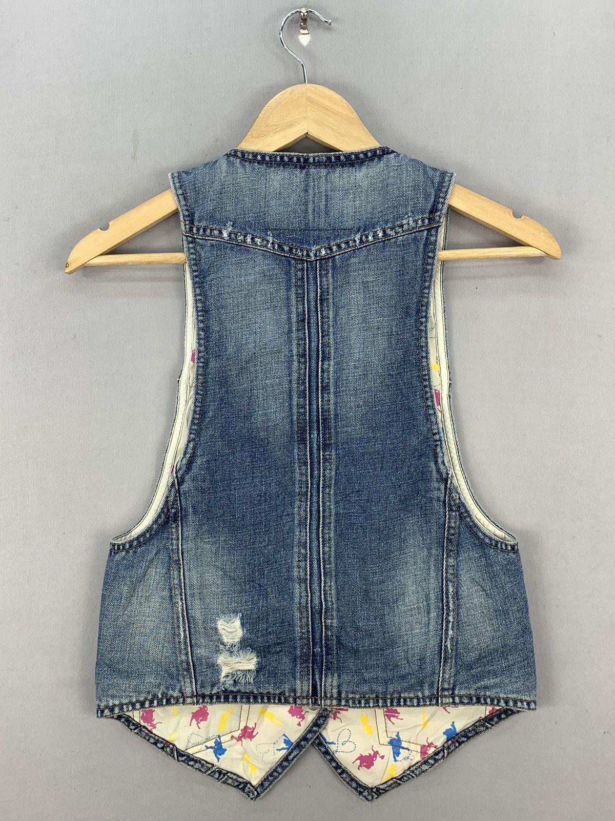 Fiorucci Fiorucci Denim Vest Jacket Size S / US 4 / IT 40 - 5 Thumbnail