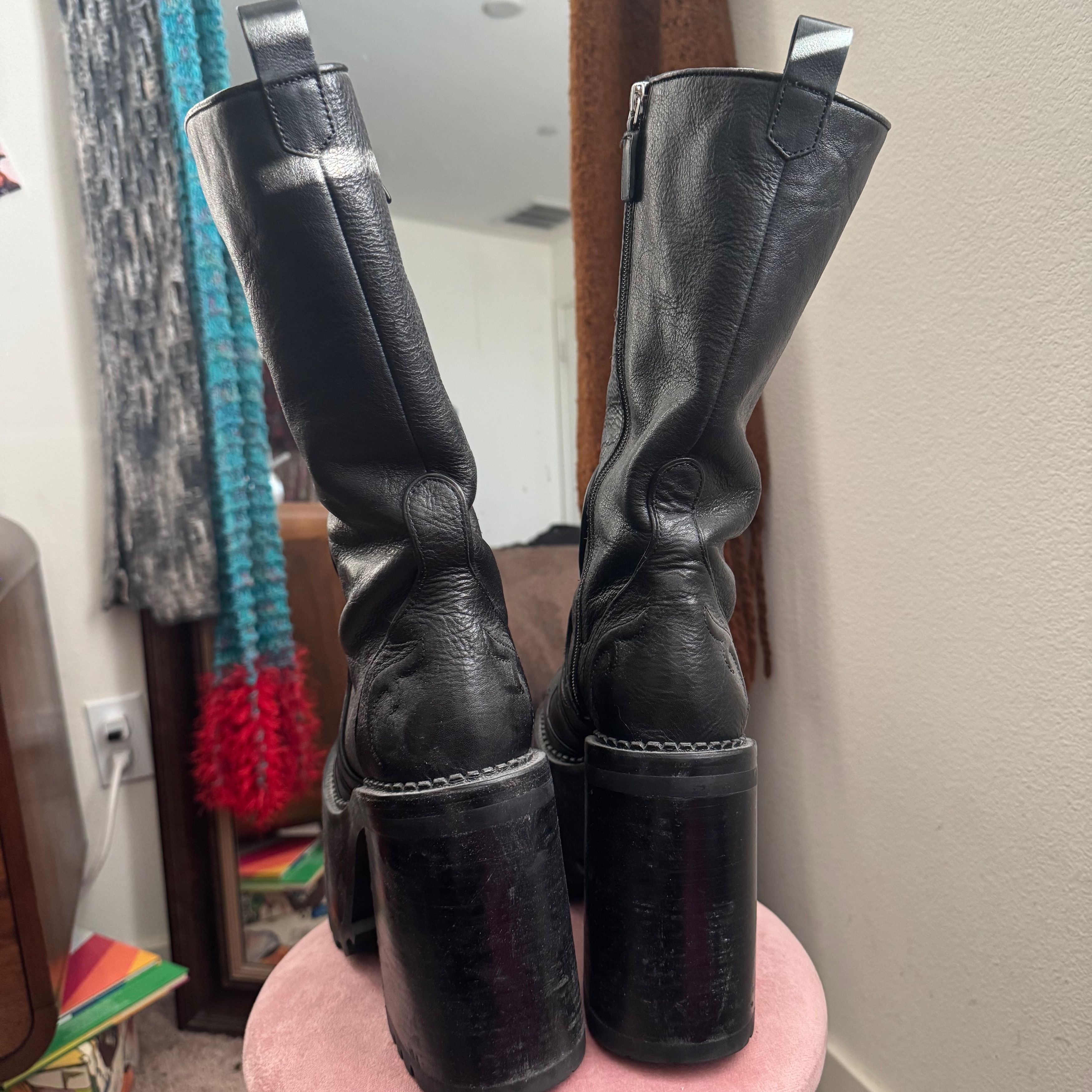 Marc Jacobs Marc Jacobs HEAVEN MARGARET Boots RARE Black Leather Women's Size US 9 / IT 39 - 5 Thumbnail