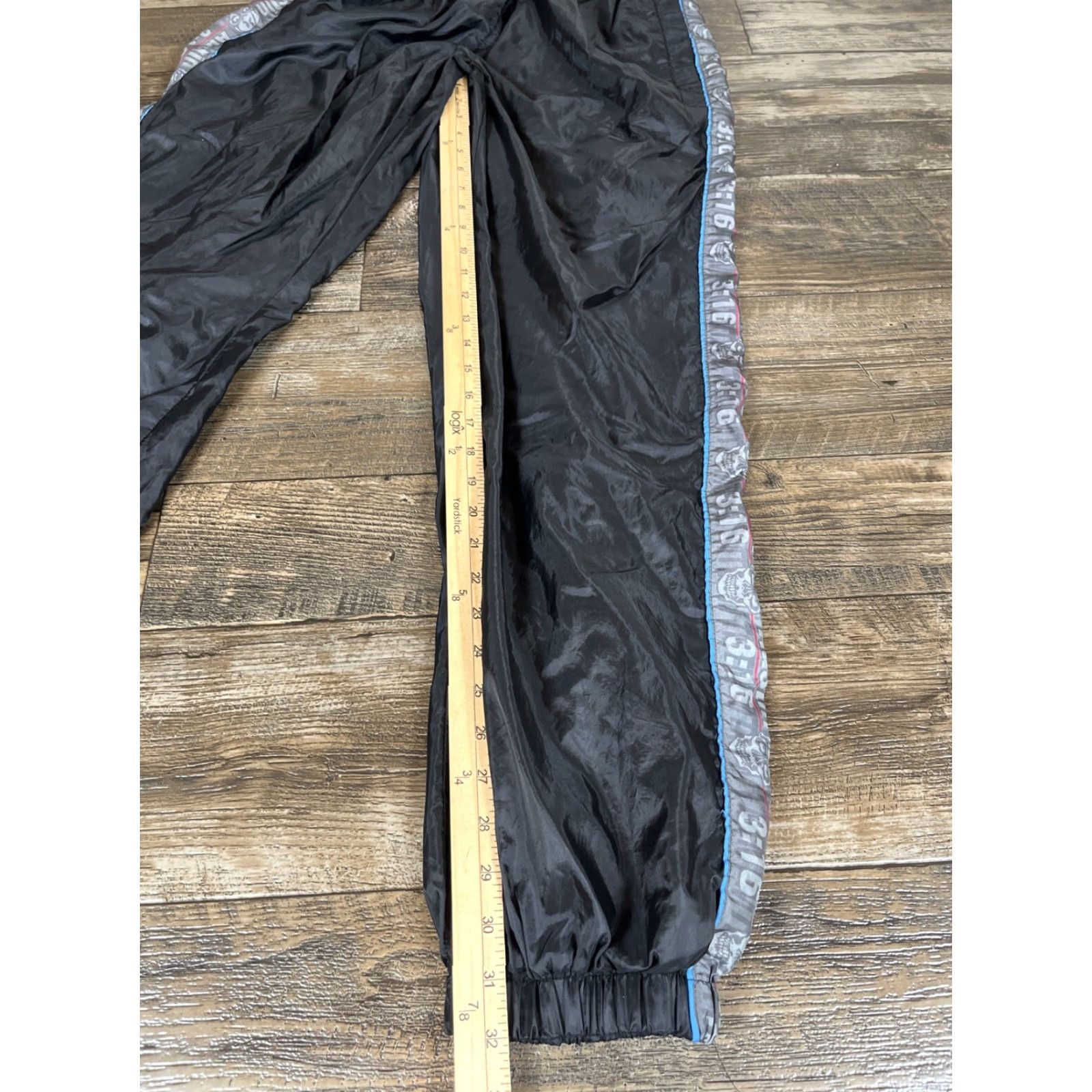Vintage VINTAGE WWF Stone Cold Steve Austin Track Pants Mens M Black Baggy Y2K P3 Size US 31 - 3 Thumbnail