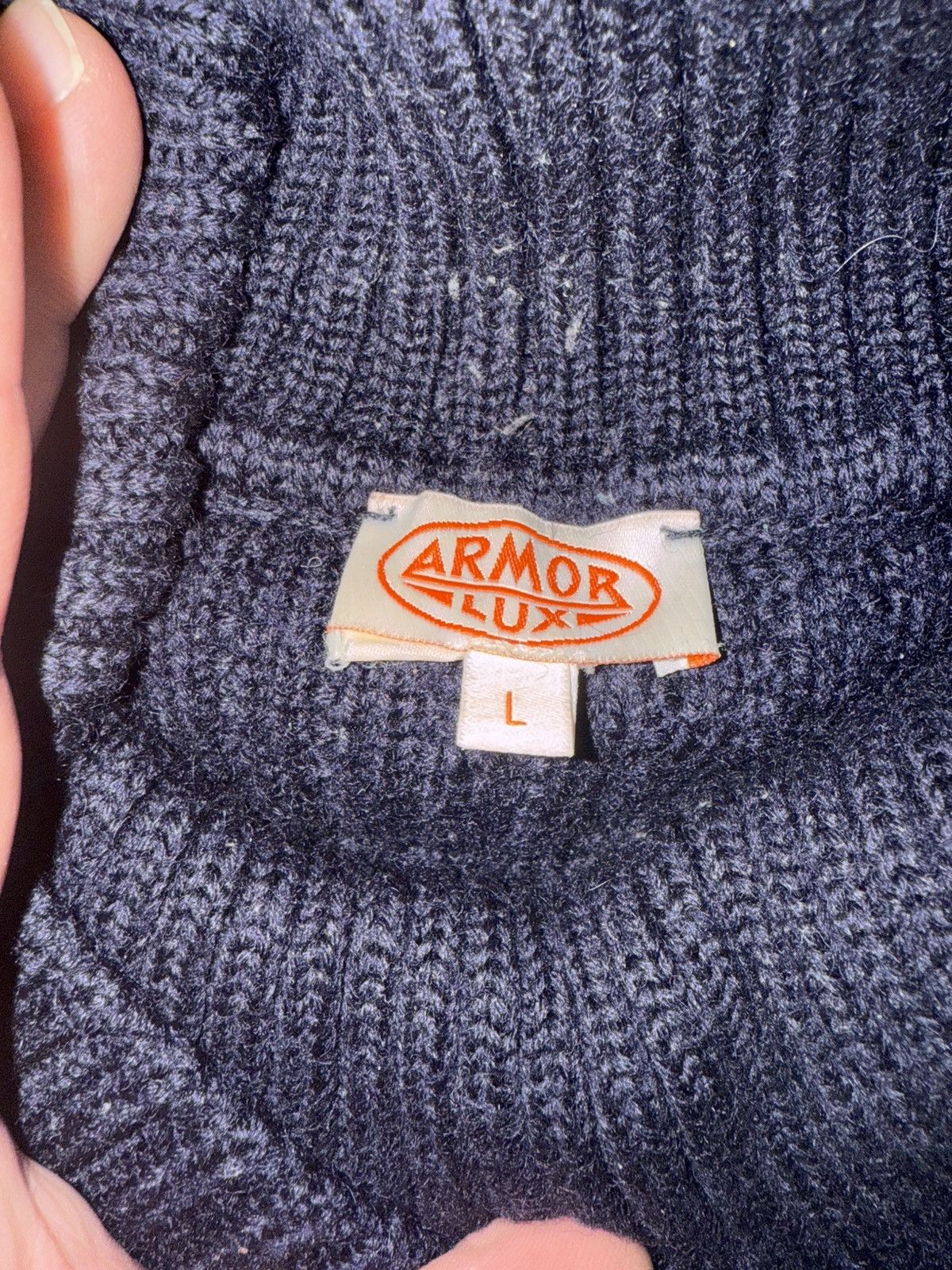 Armor-Lux Armor-Lux Navy Turtleneck Sweater – Ribbed Knit – Size L Size US L / EU 52-54 / 3 - 2 Thumbnail