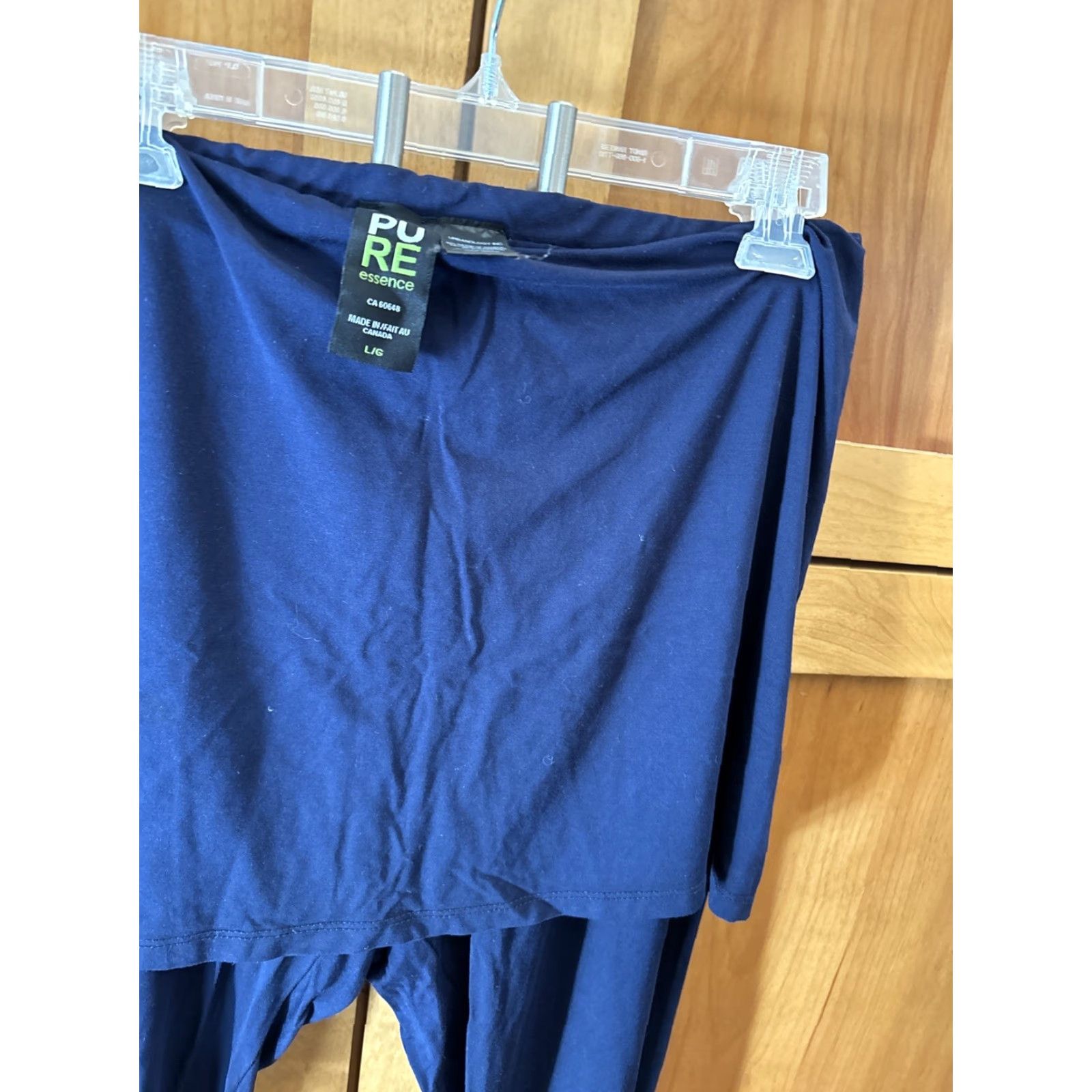 Vintage Pure Essence Urbanology L Navy Blue Bamboo Spandex Skirted Legging Pull On Regular Womens Size L / US 10 / IT 46 - 5 Thumbnail