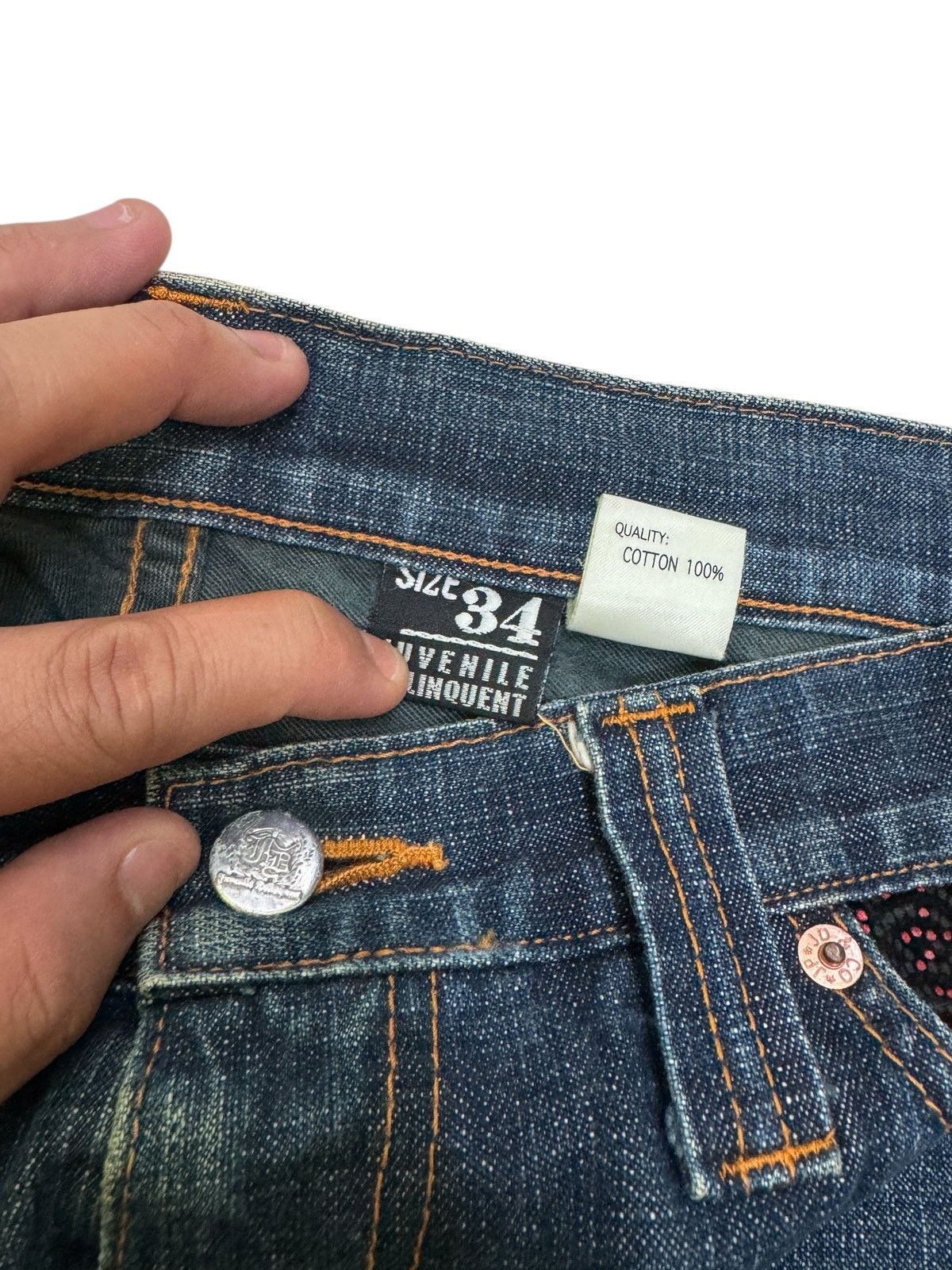 Japanese Brand Juvenile Delinquent Eastern Iconography Embroidery Distress Size US 32 / EU 48 - 7 Thumbnail