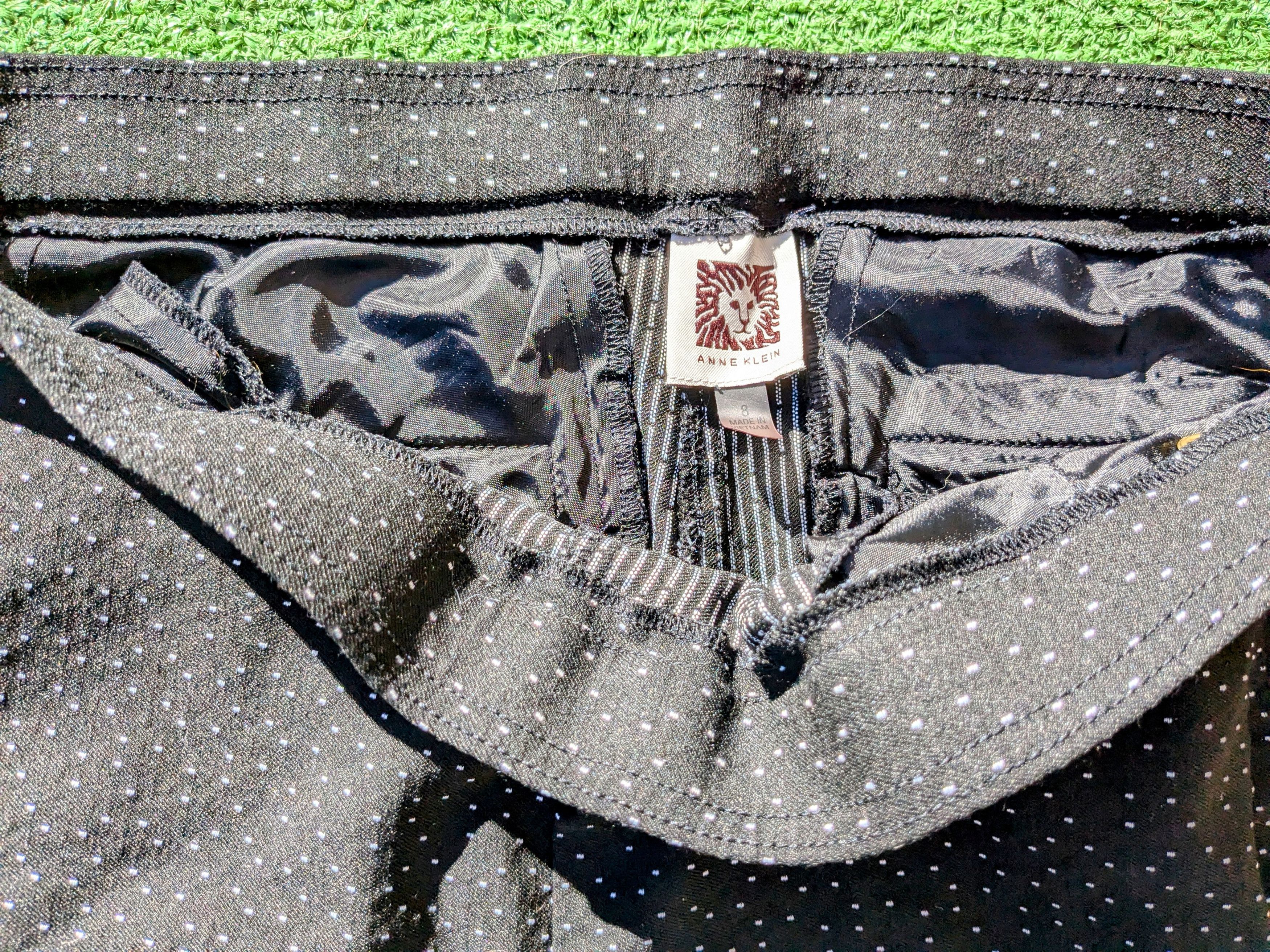 Anne Klein Anne Klein Pull-On Stretch Pants w/Flecked White Dots Size 30" / US 8 / IT 44 - 3 Thumbnail