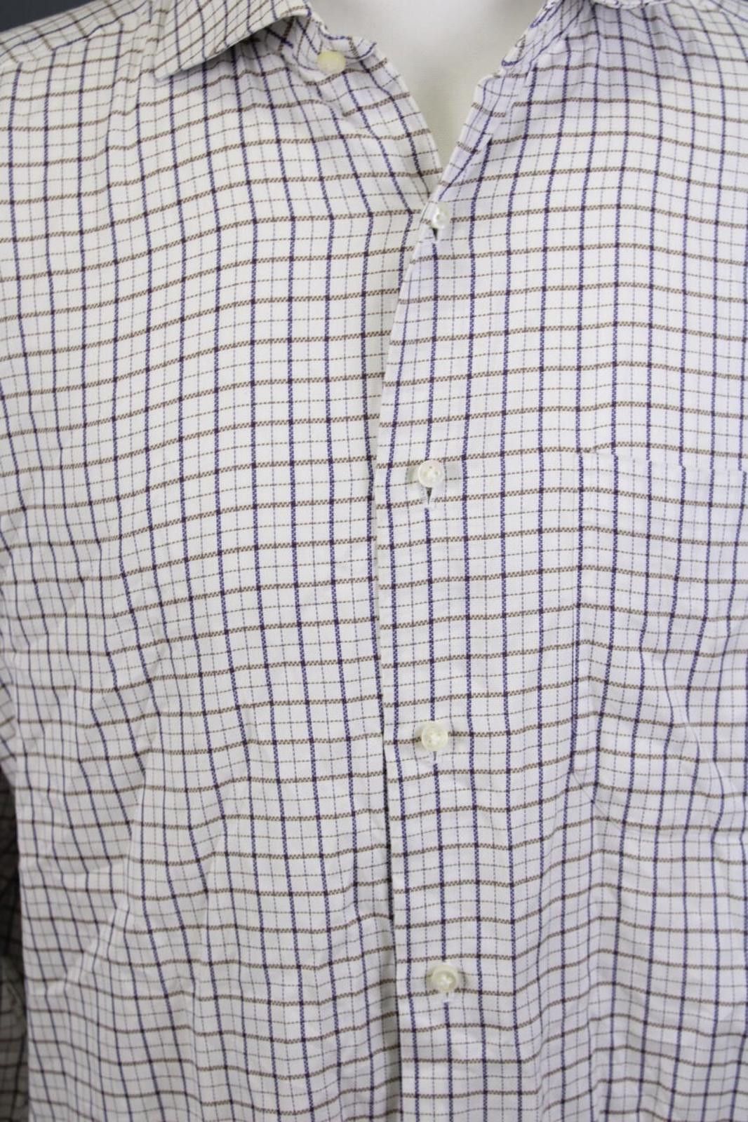 Luigi Borrelli Luigi Borrelli White Check Button Down Shirt Size 17 / 43 Size US M / EU 48-50 / 2 - 4 Thumbnail