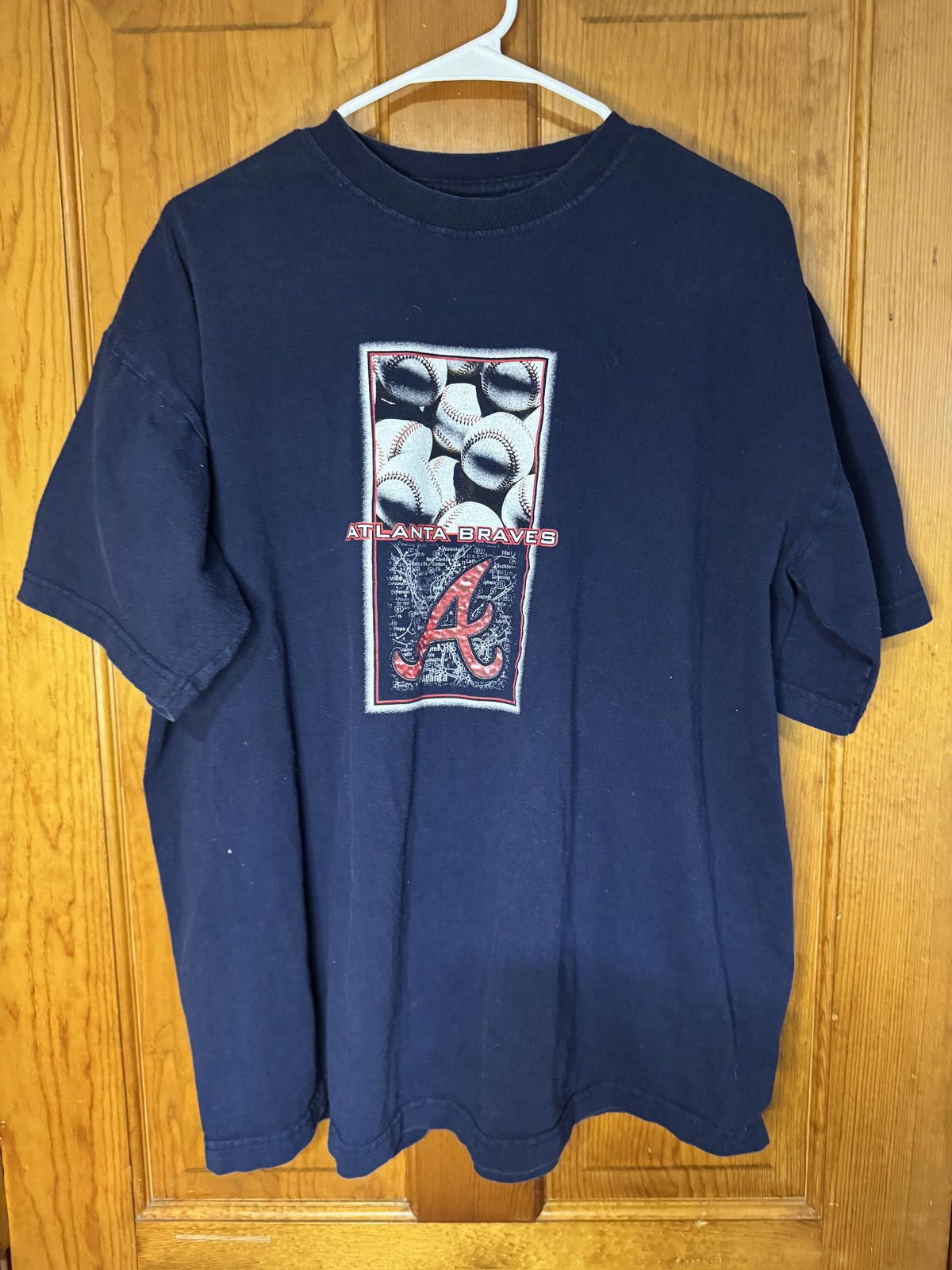Majestic Majestic Atlanta Braves Navy Blue Baseball T-Shirt XL Size ONE SIZE - 1 Thumbnail