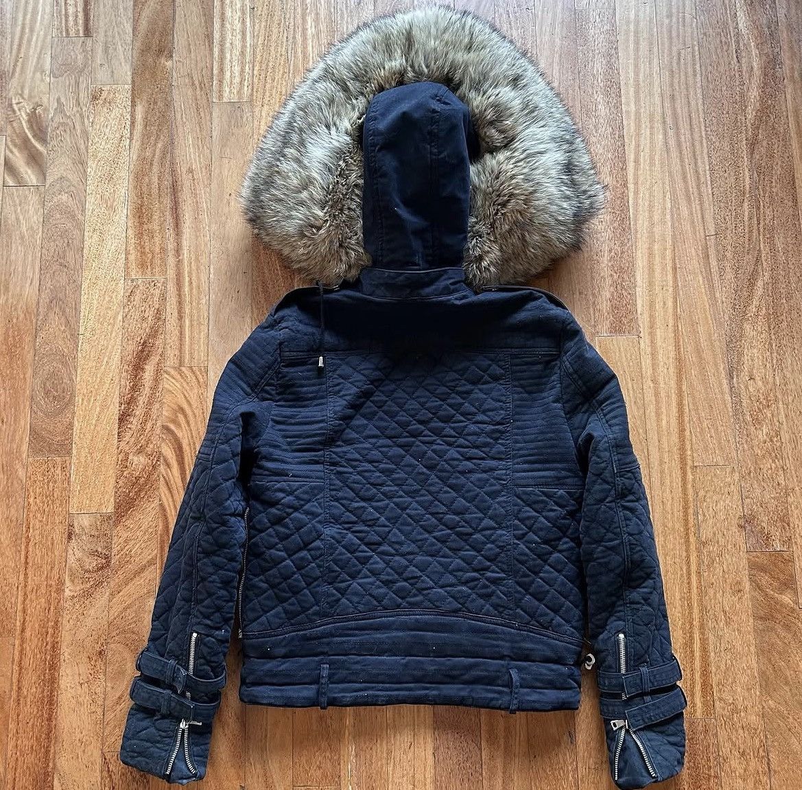 Balmain Balmain fur hood biker jacket Size US L / EU 52-54 / 3 - 3 Thumbnail